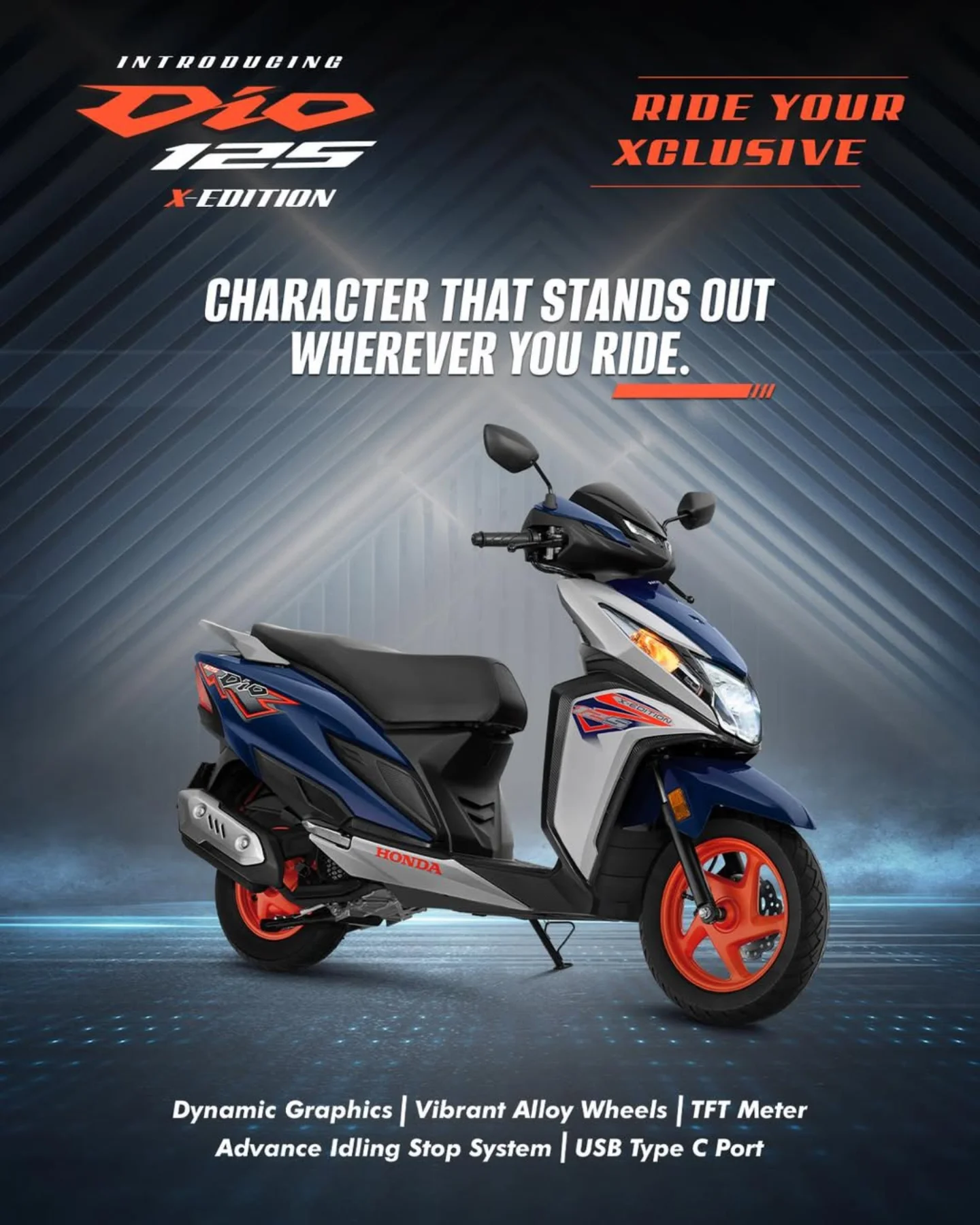 Turn heads from the very first glance with the all-new Honda Dio