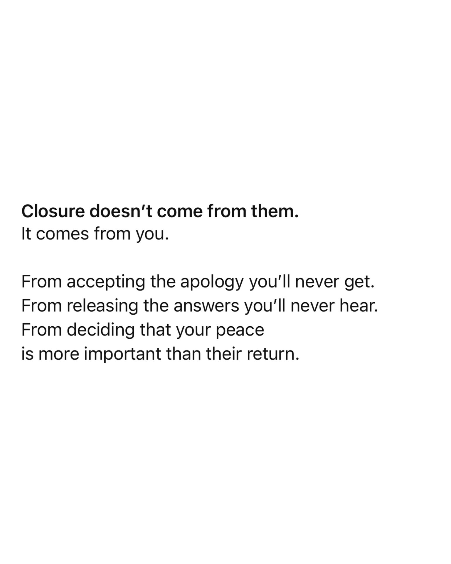 𝚞𝚗𝚜𝚙𝚘𝚔𝚎𝚗 - Sometimes the goodbye is your closure. #breakup | Facebook