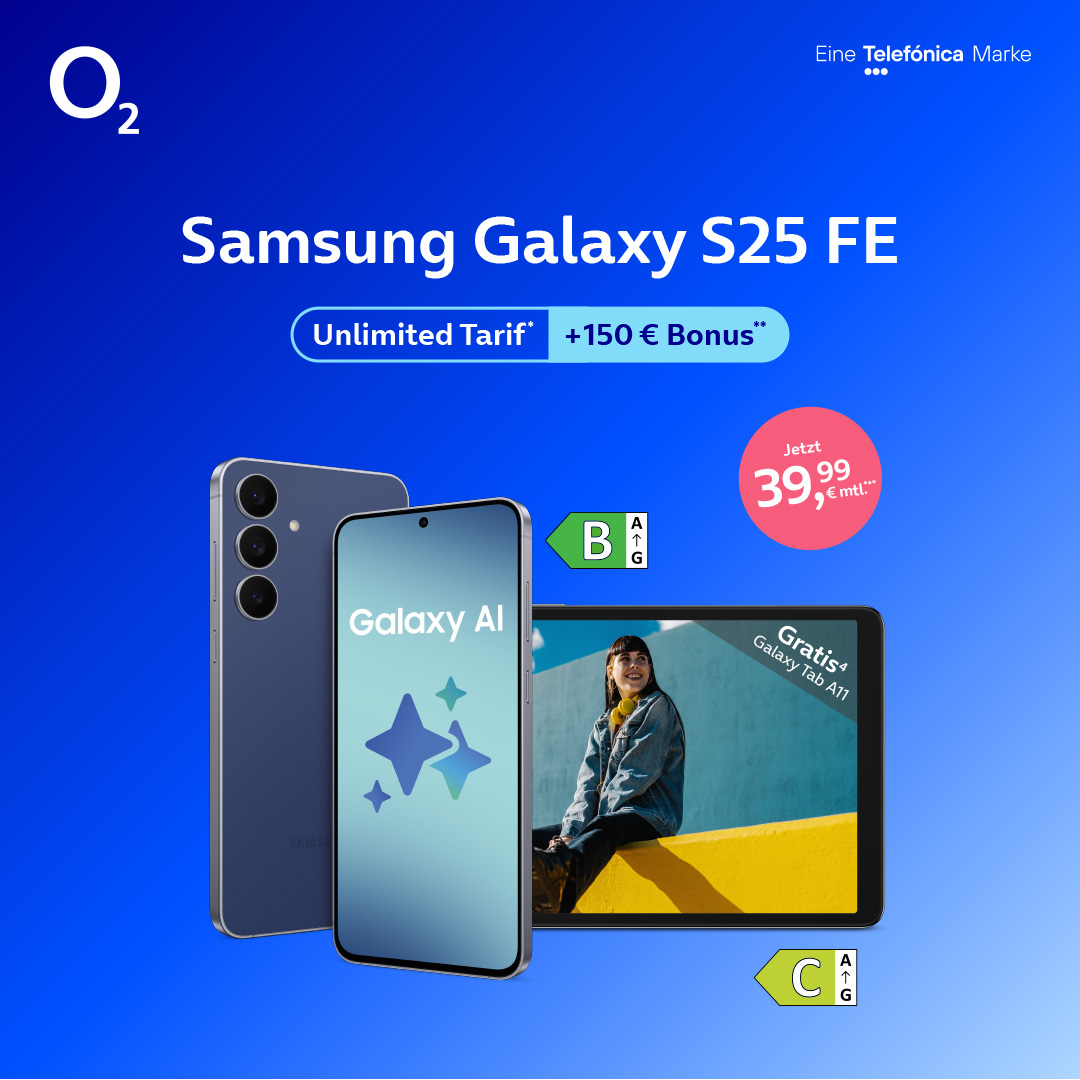 Samsung Galaxy S25 FE im... - o2 Shop Frankfurt, Limescorso 6 | Facebook