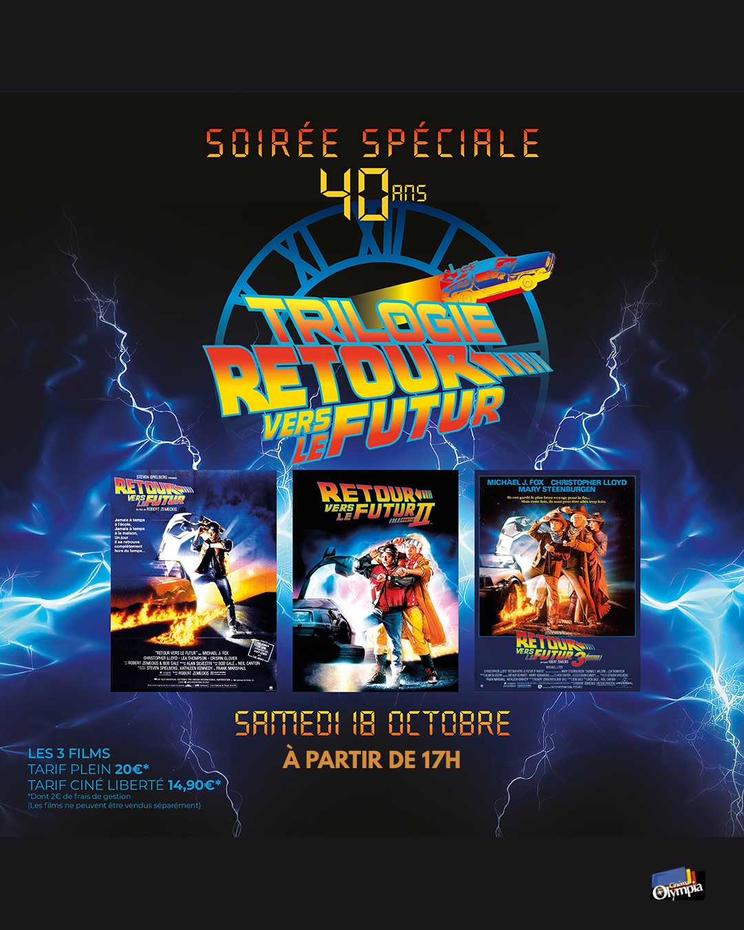 Cinémas - 🚗⚡ Marathon pour les 40 ans de RETOUR VERS LE FUTUR ! 👉 https ...