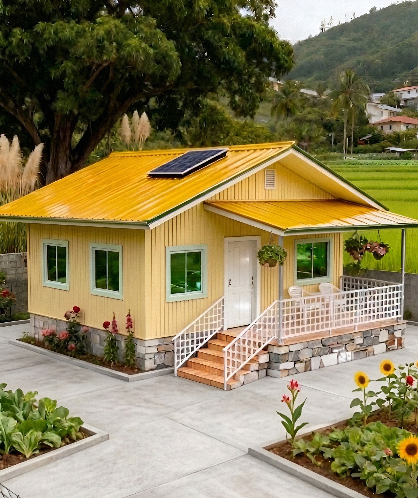 Simply perfecr in every way, from the yellow roof that pops