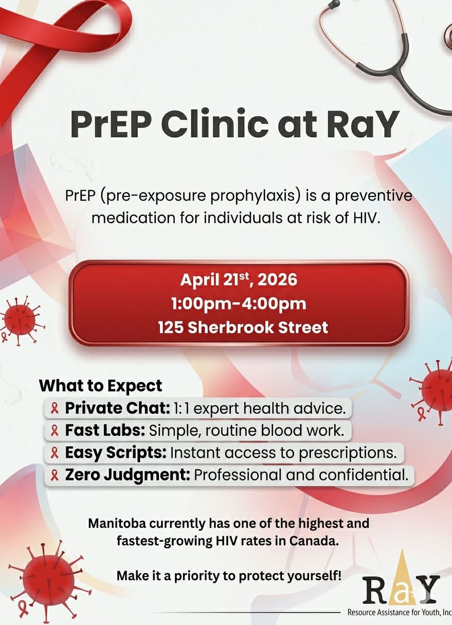 Another PrEP Clinic is coming up at RaY! On Tuesday April 21st