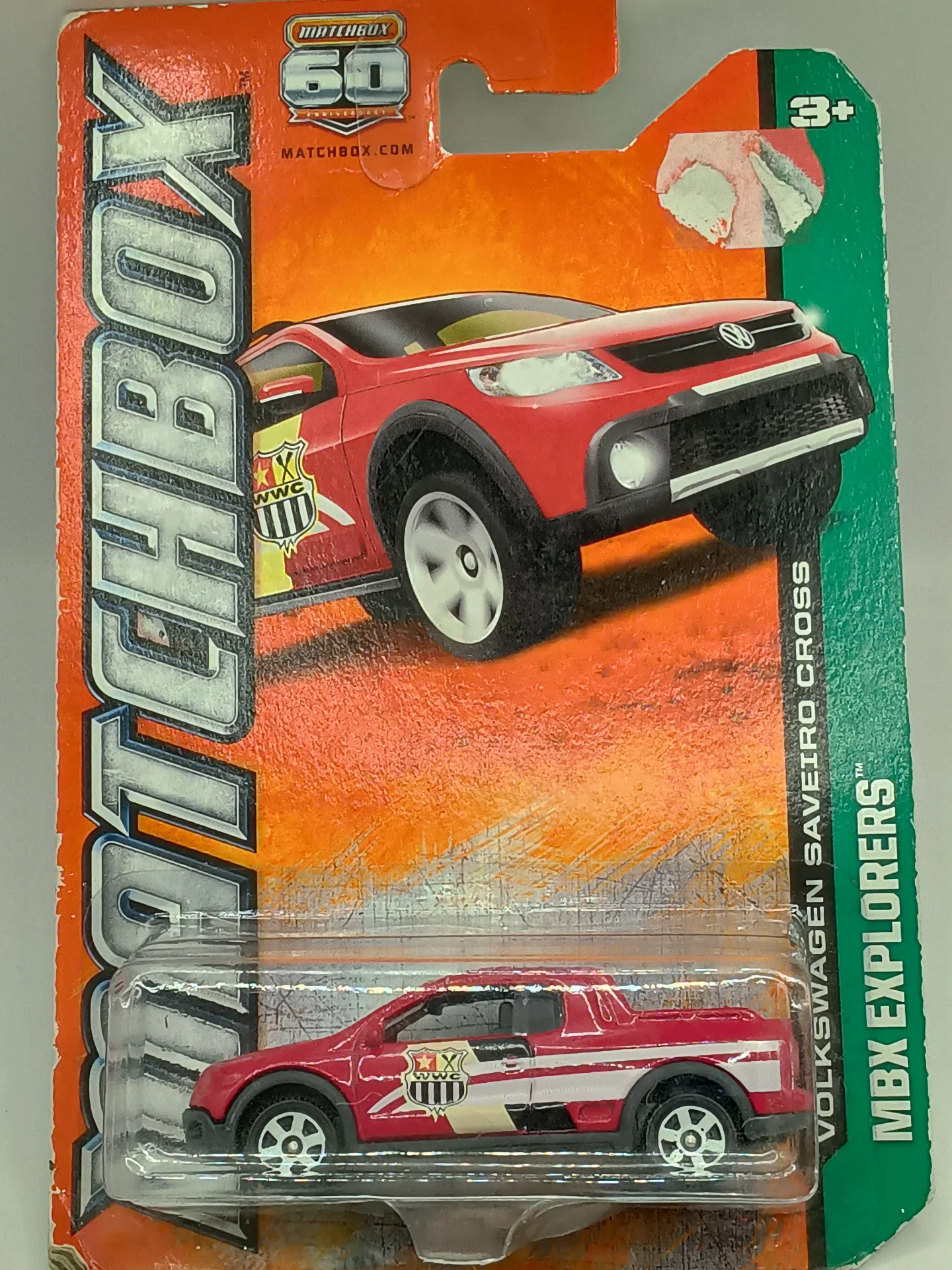 Voiture Miniature Matchbox MBX Explorers 2012 - Volkswagen Saveiro Cross Rouge, Modèle 89/120, Neuf