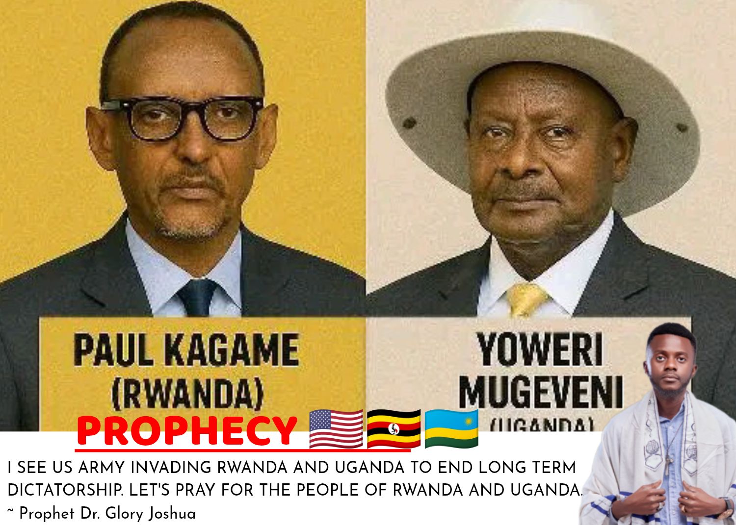PROPHECY 🇷🇼🇺🇬🇺🇲 Let's pray for... - Prophet Dr. Glory Joshua | Facebook