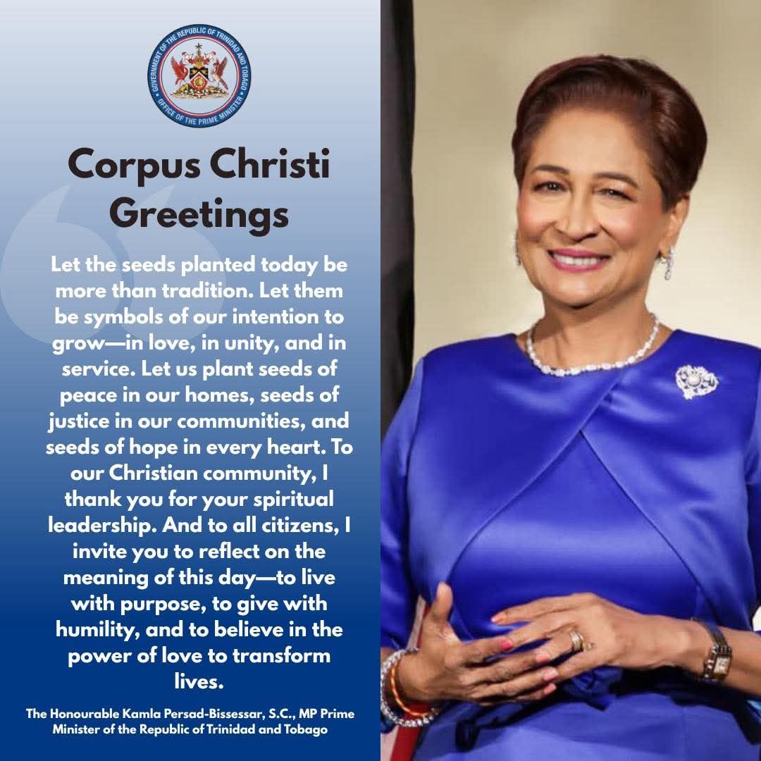 Ian - Prime Minister Kamla Persad-Bissessar's message on the occasion ...