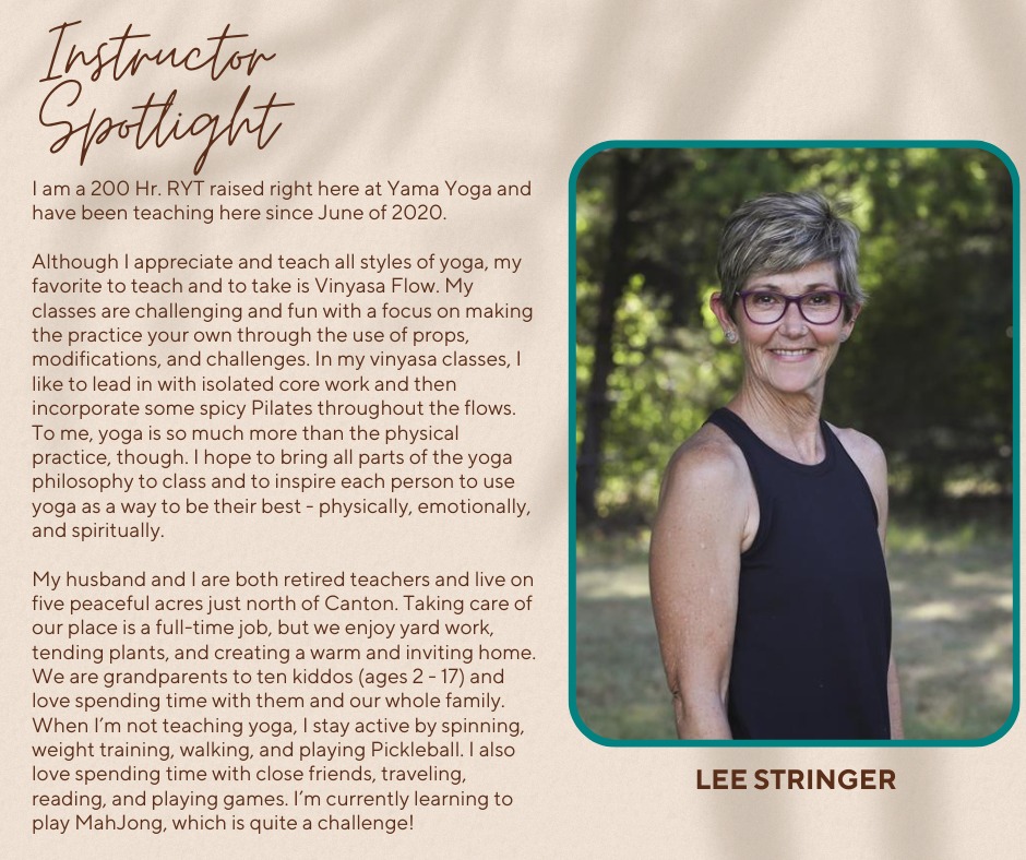 Meet Lee Stringer, our instructor... - Yama Yoga Studio | Facebook