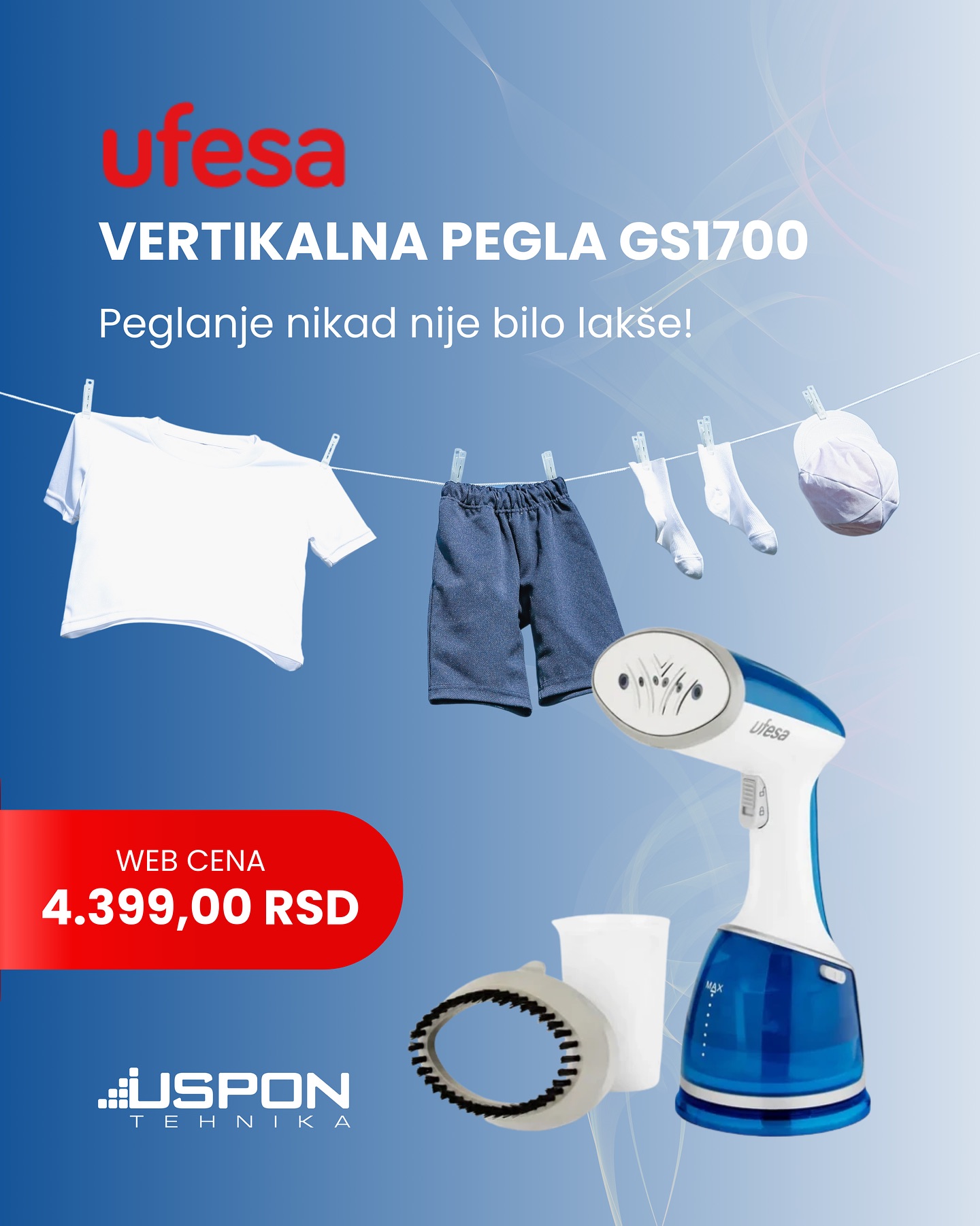 Uspon DOO - Vertikalna pegla Ufesa GS1700 Olakšajte... | Facebook