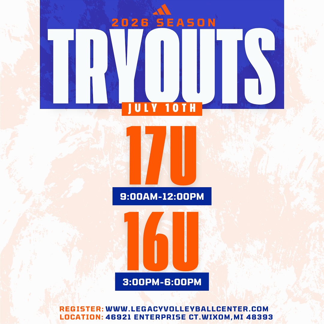 Legacy - TRYOUTS TODAY! 17U & 16U Join the #1 Volleyball Club in ...
