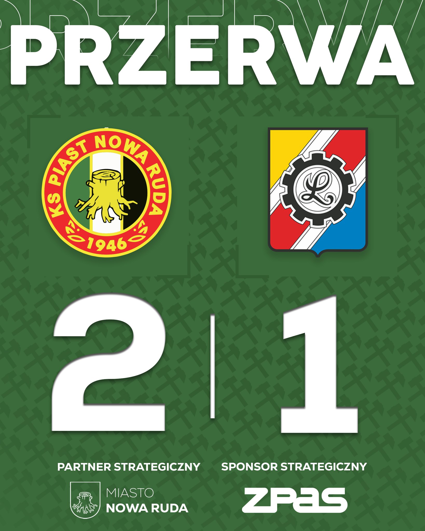 KS - ⏱️ HT' | Do przerwy po bramkach Piecha oraz Szymskiego prowadzimy ...
