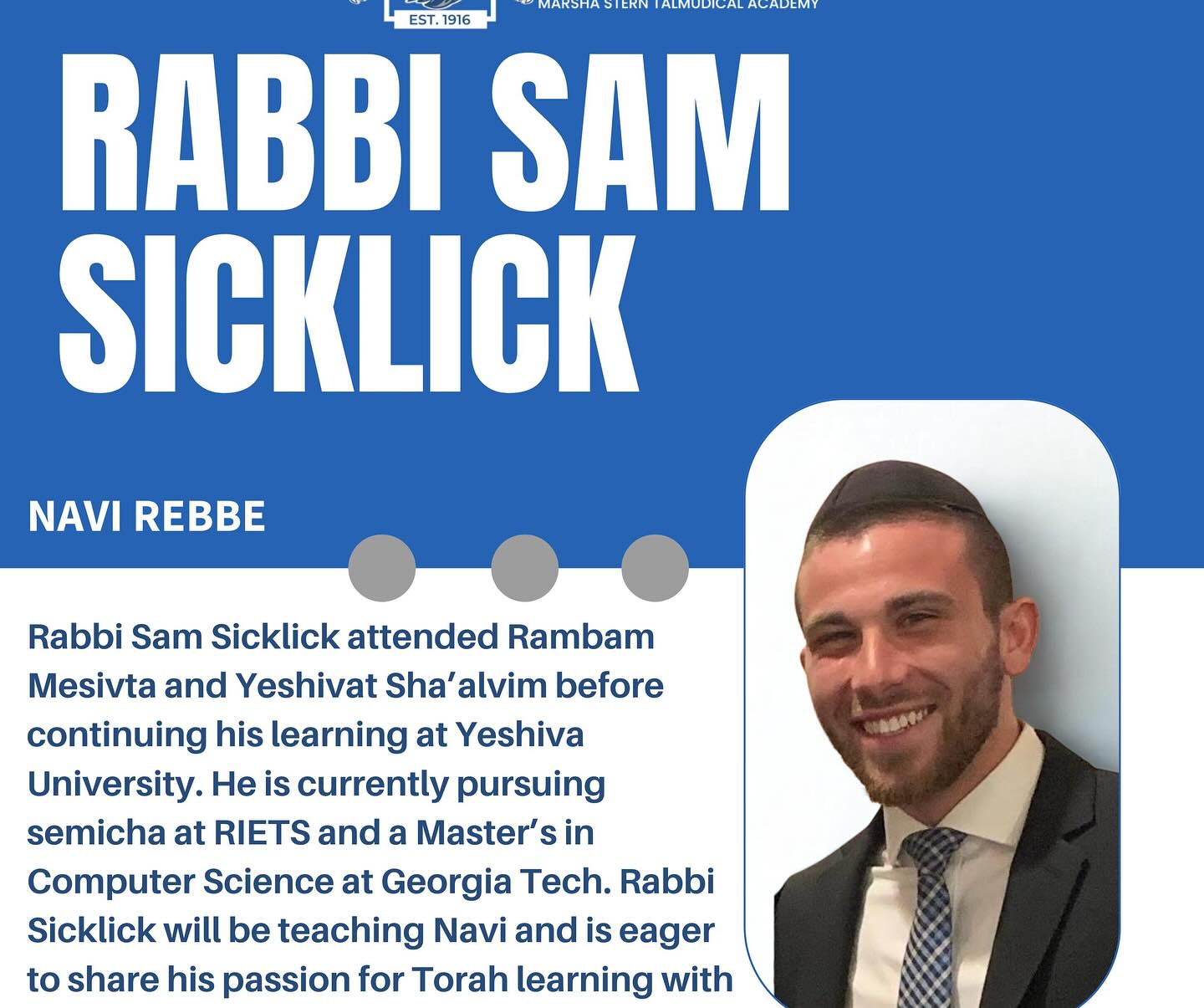 MTA... - MTA (Yeshiva University High School for Boys)