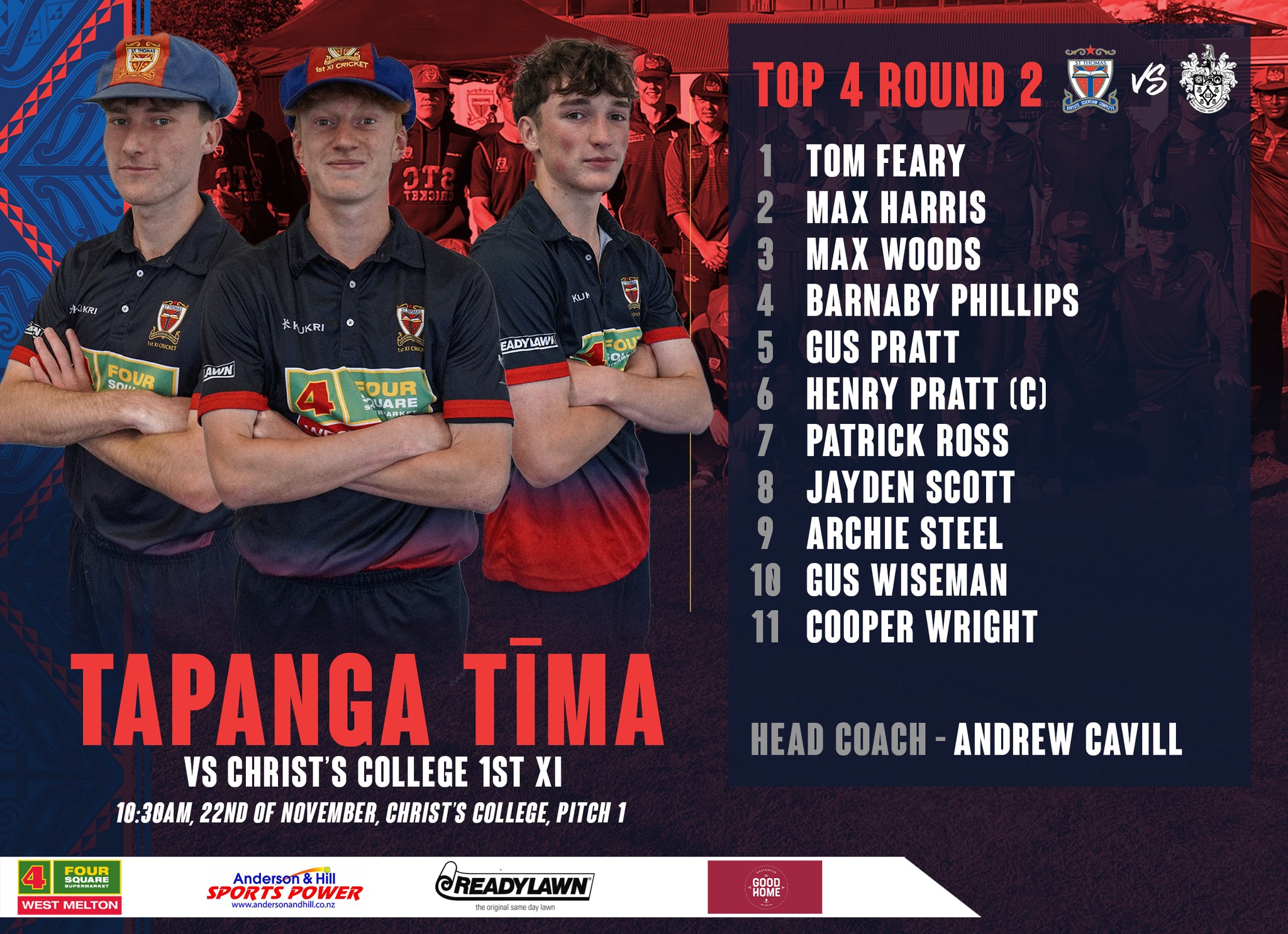 St - All the best to our FIRST XI Cricket team who take on Christ's ...