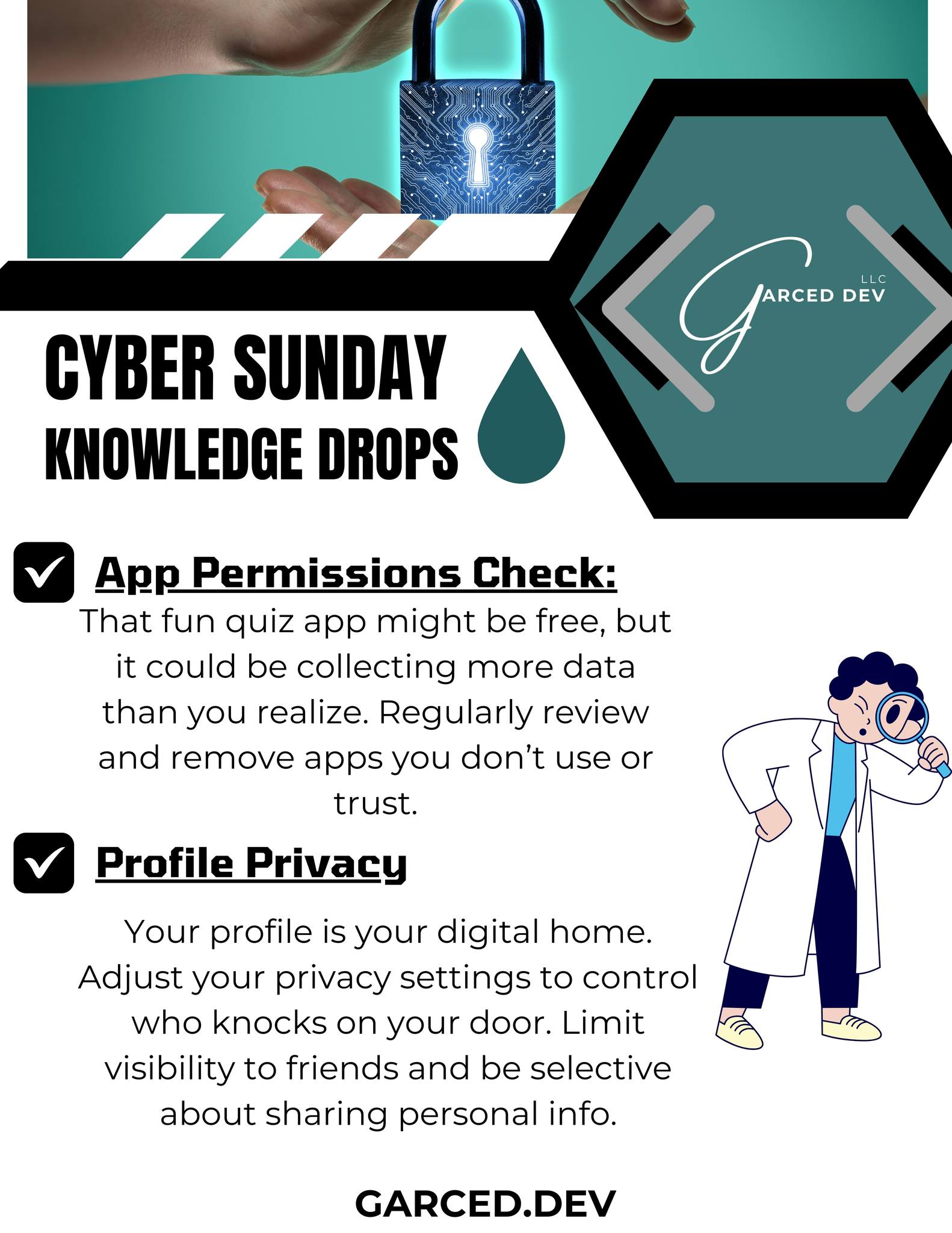 Garced Dev LLC - 🔒 Cyber Sunday Knowledge Drops 🔒...
