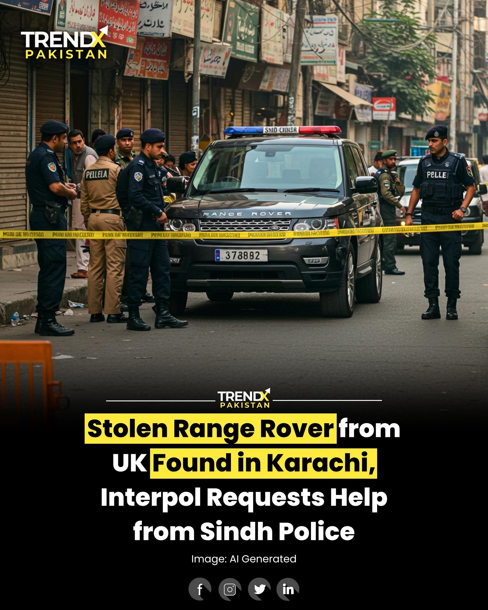 TrendX Pakistan - 🚨 Stolen Range Rover from UK Found in... | Facebook
