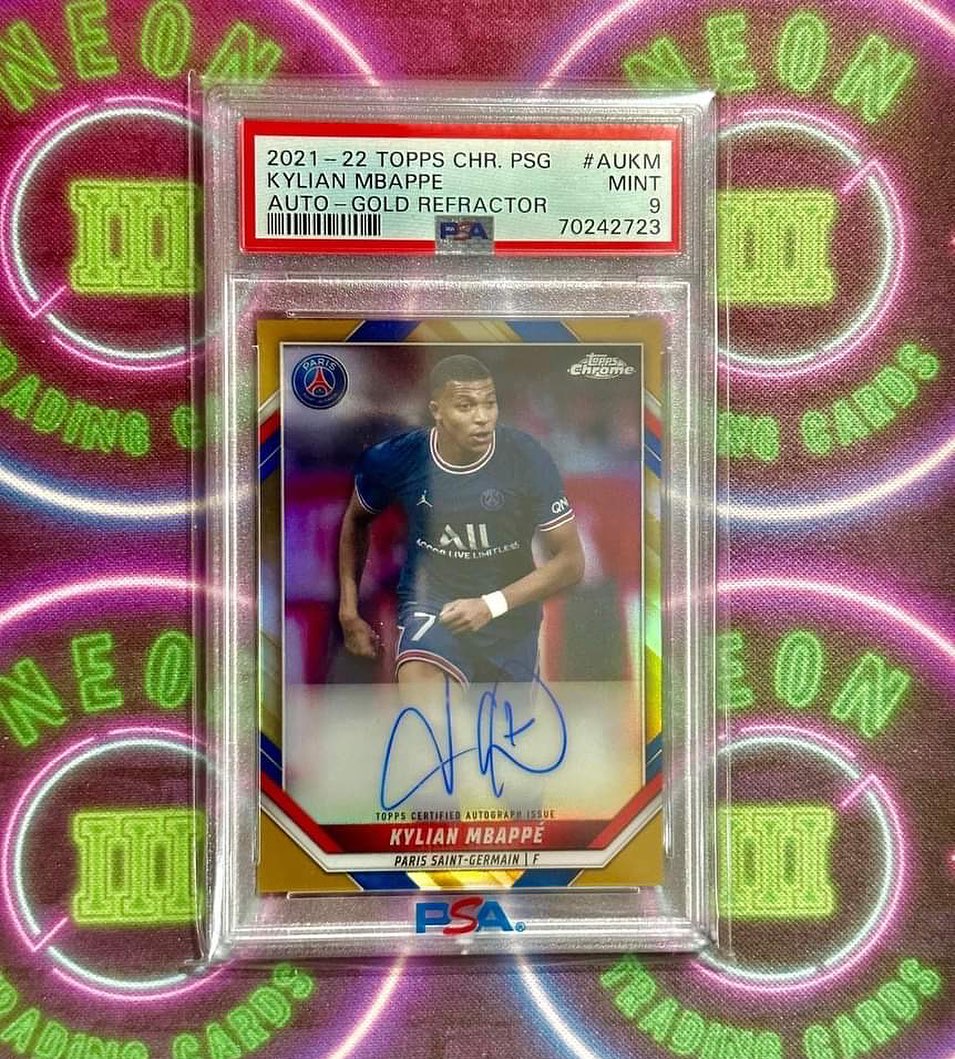 This 1/1 Kylian Mbappé trading card just sold for $26,700 on