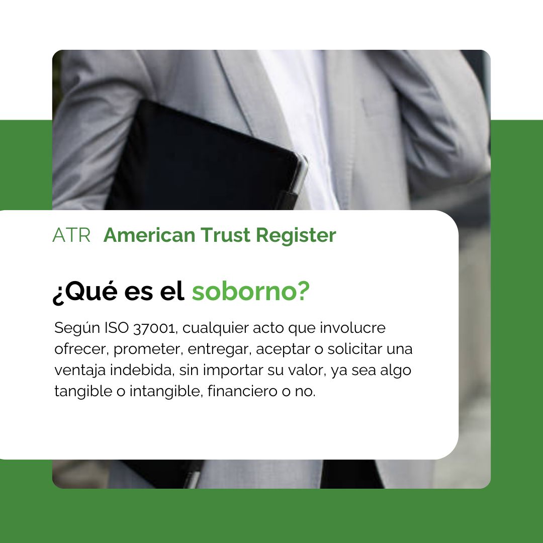 🔓 La ISO 37001 es una norma... - AMERICAN TRUST REGISTER | Facebook
