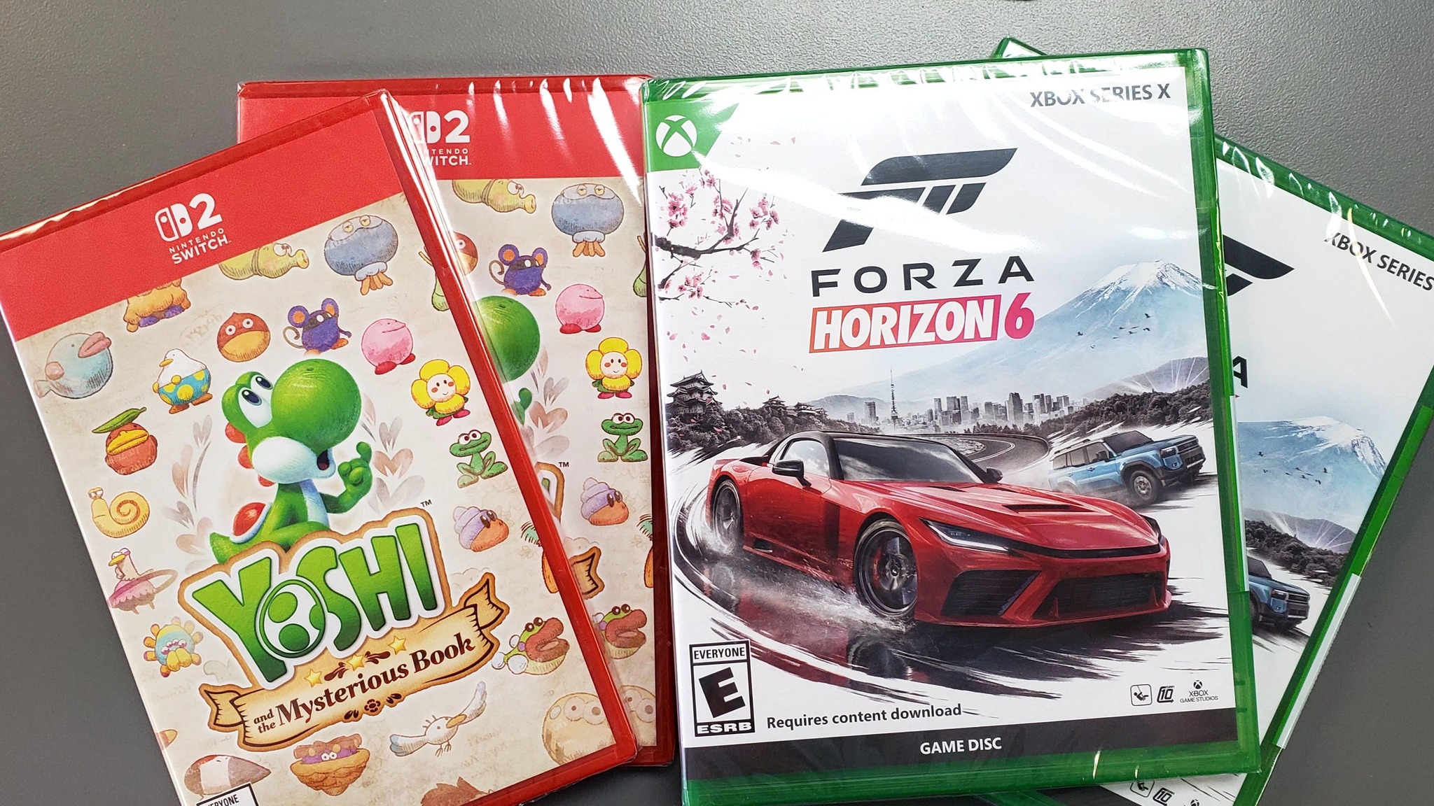 Yoshi and Forza Horizon 6 games in stock at Harvey Brothers Gaming