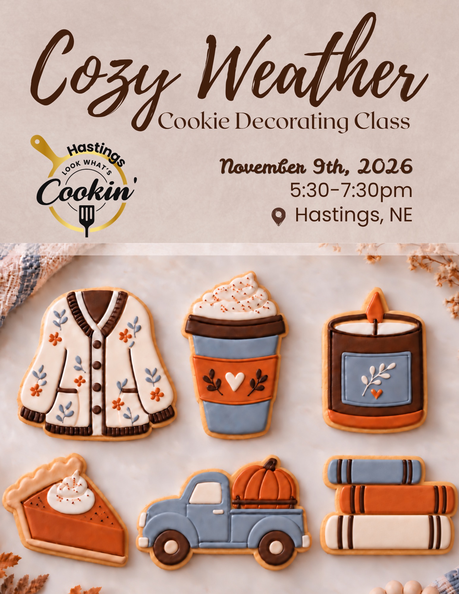 Cozy Weather Cookie Decorating Class