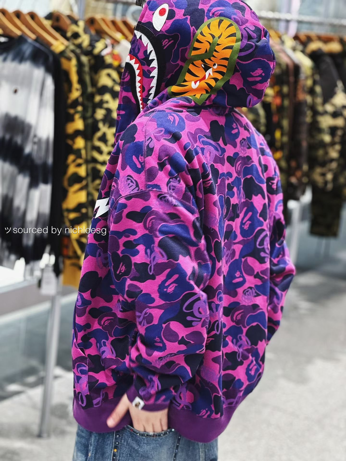 Multicolor Bape Hoodie Size Xxl BAPE ABC Camo Patchwork Relaxed 