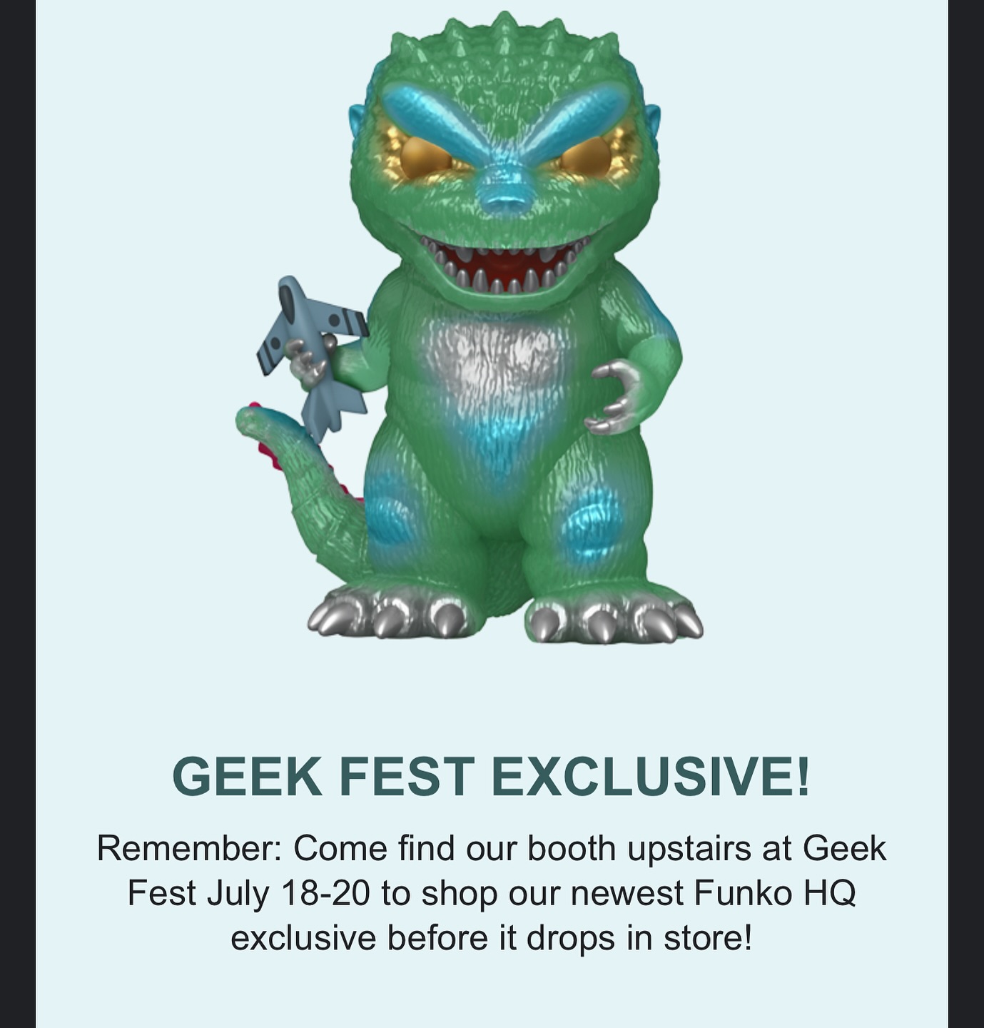Freddy Funko as Godzilla revealed at Fundays, possible prize