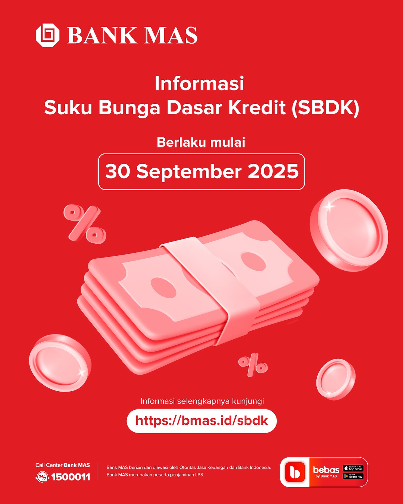 Bank MAS - Informasi Suku Bunga Dasar Kredit (SBDK) Bank... | Facebook