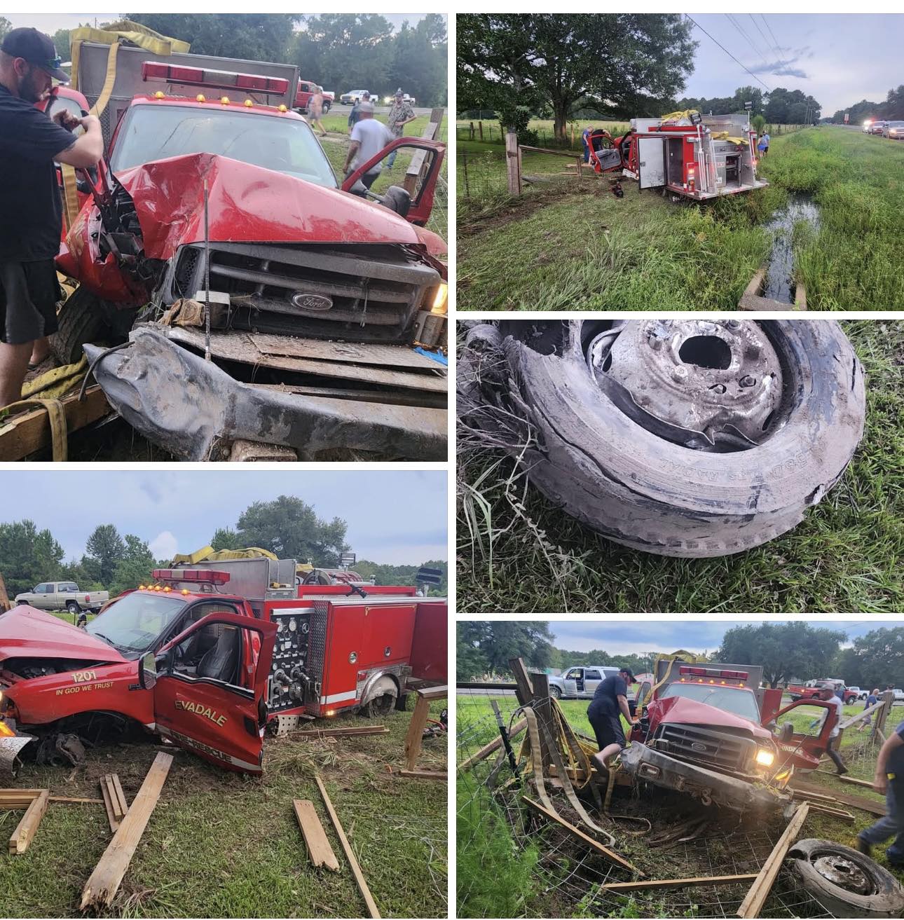 The Brooks - Fire Truck Crashes in Evadale; Two Firefighters Injured ...