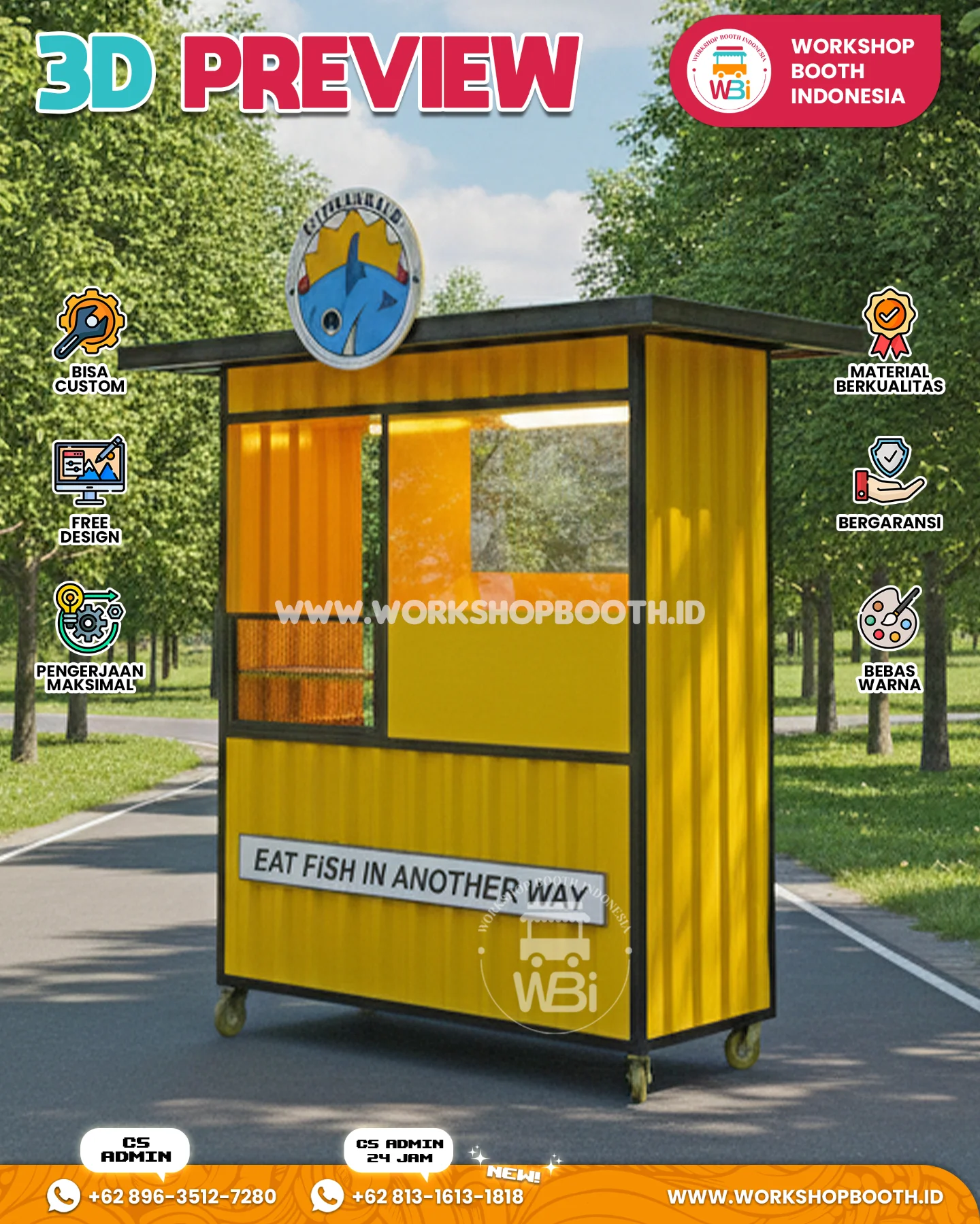 Workshop - Booth custom Kito Kau Galo yang super eye-catching ...