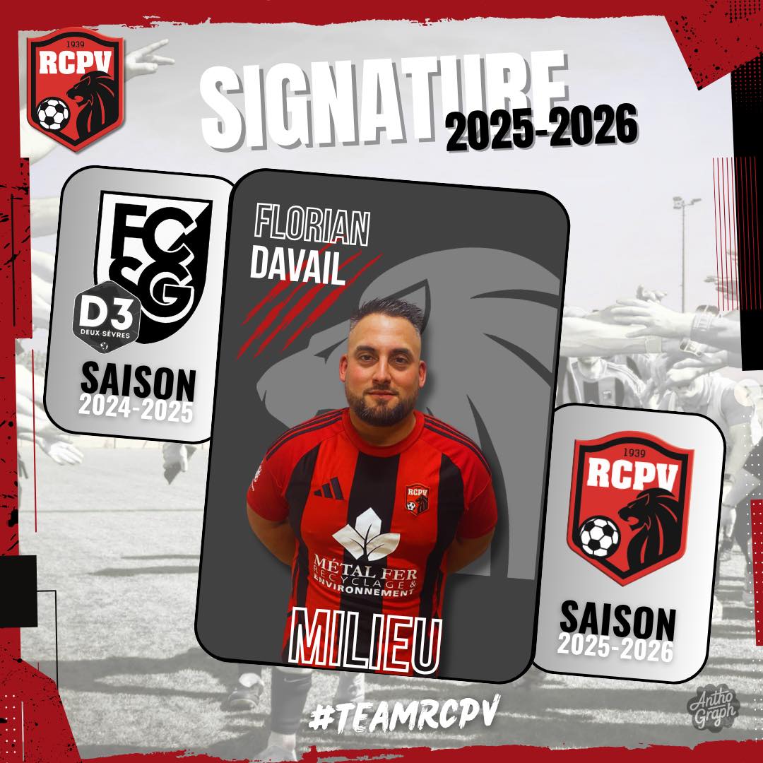 RCPV - ️ Recrue n°1️⃣5️⃣ : Bienvenue à Florian Davail 📣 Florian nous ...