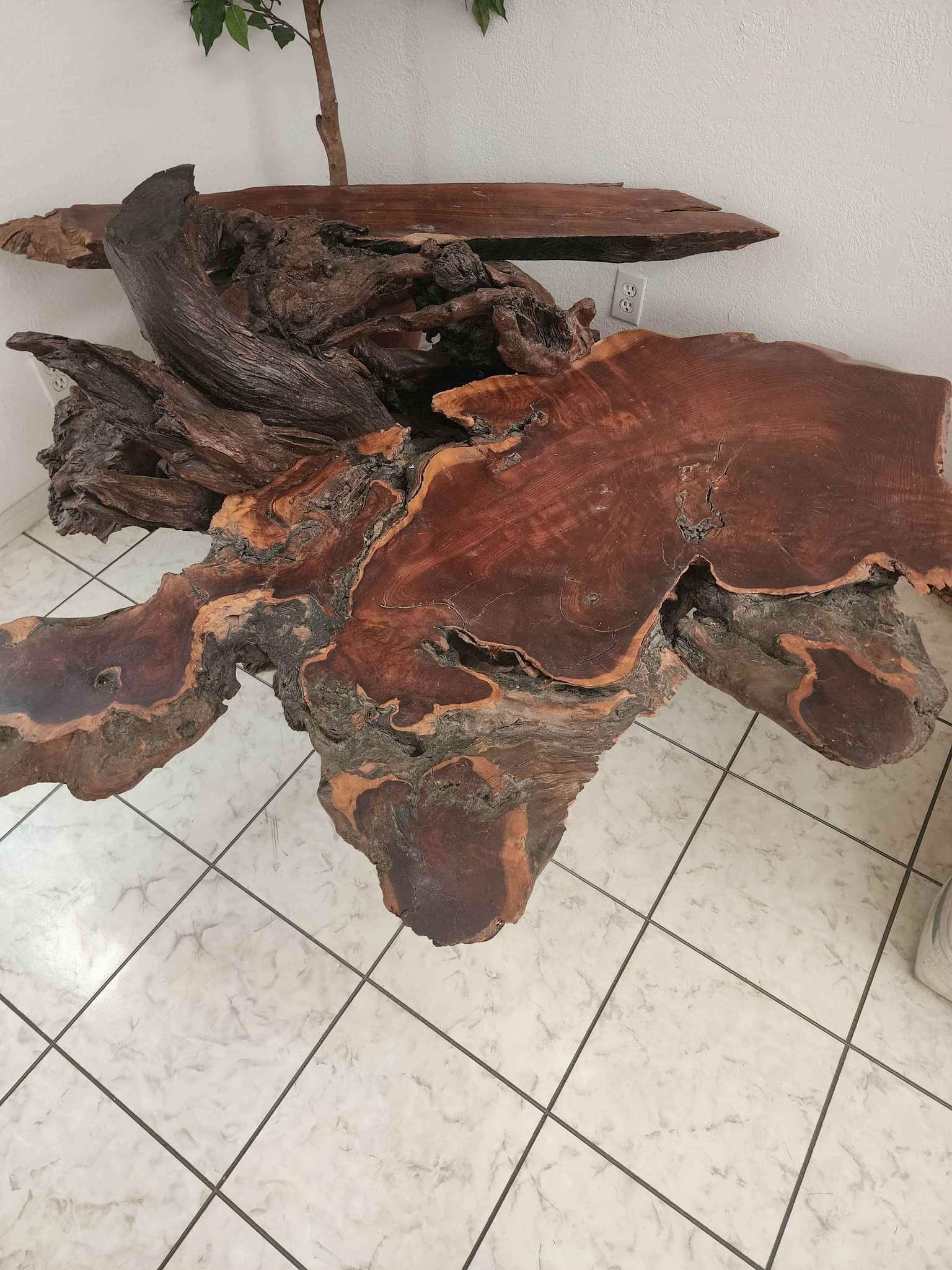 Wood slab and Burrell table - Outdoor Tables - Lake Havasu City ...