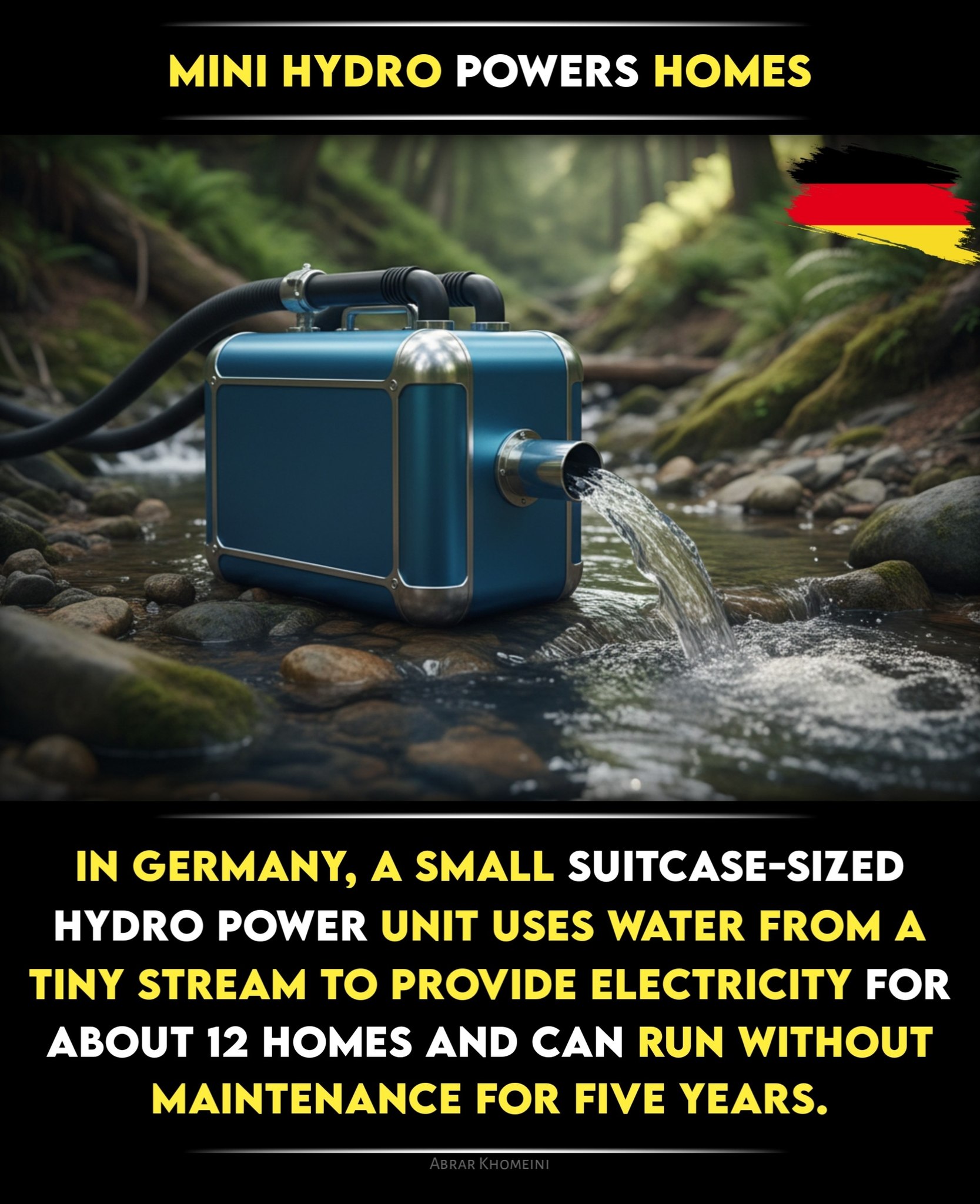 Abrar - 💡 Germany has created a suitcase-sized micro-hydro energy unit ...