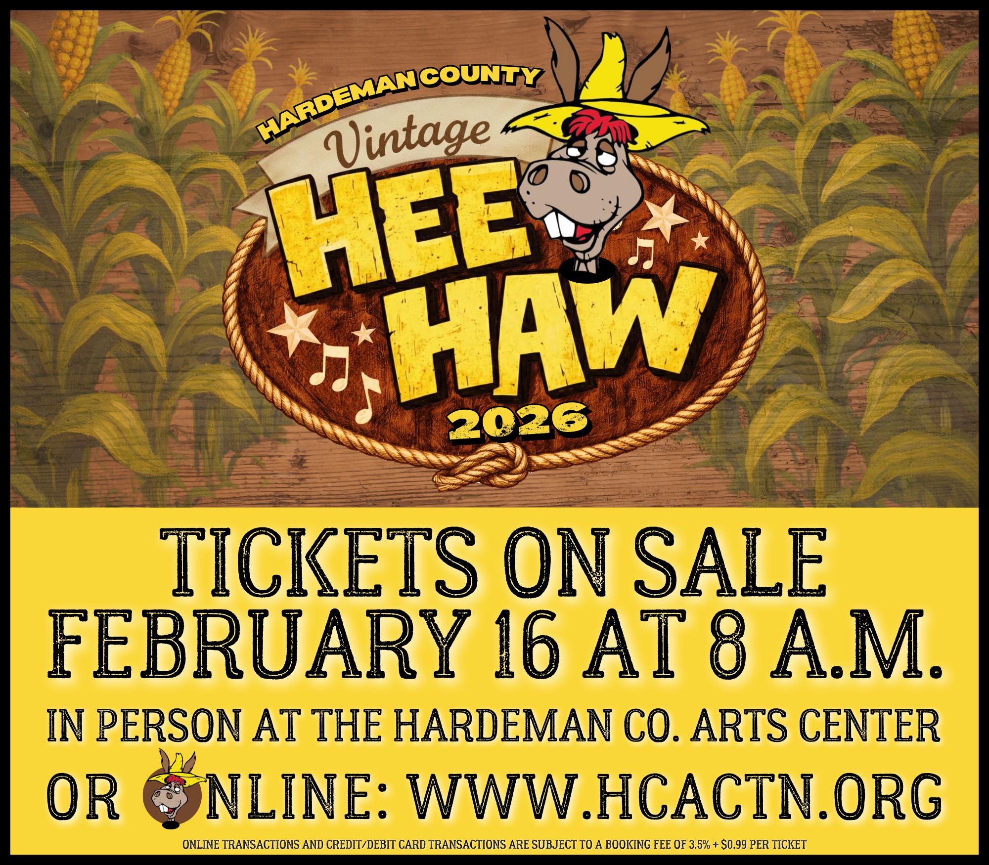 🎟️ HEE HAW 2026 TICKETS ON... - Hardeman County Arts Council | Facebook