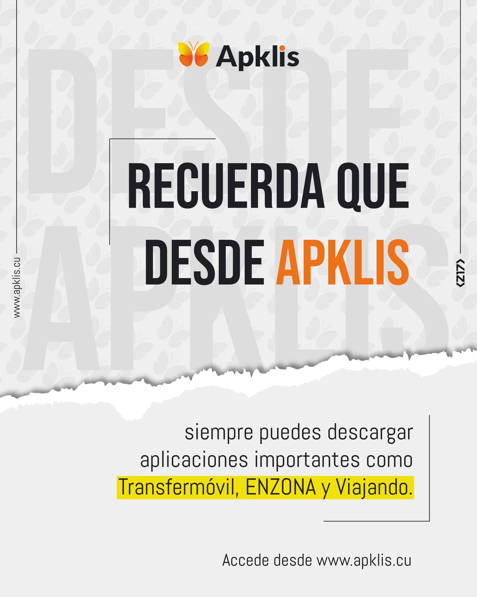 Apklis - 🦋📲 Recuerda que nuestra Tienda de Aplicaciones... | Facebook