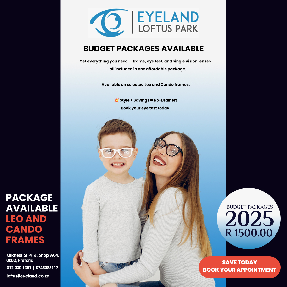 👓💸 Budget Packages from Just R1500!... - Eyeland Loftus Park | Facebook