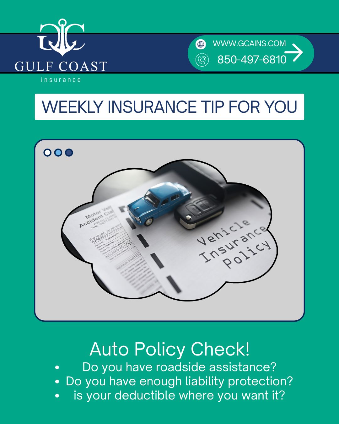 🚘📄 Tip of the Week: Know What... - Gulf Coast Insurance | Facebook
