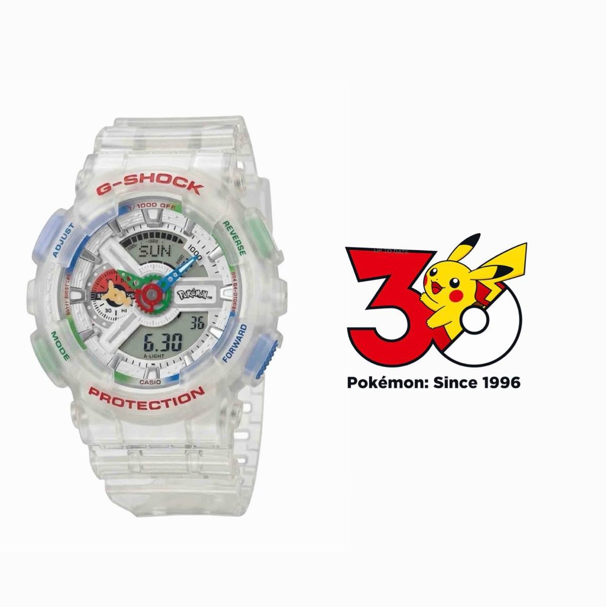 ภาพแรก Pokémon x G-SHOCK collaboration watch 30th anniversary of