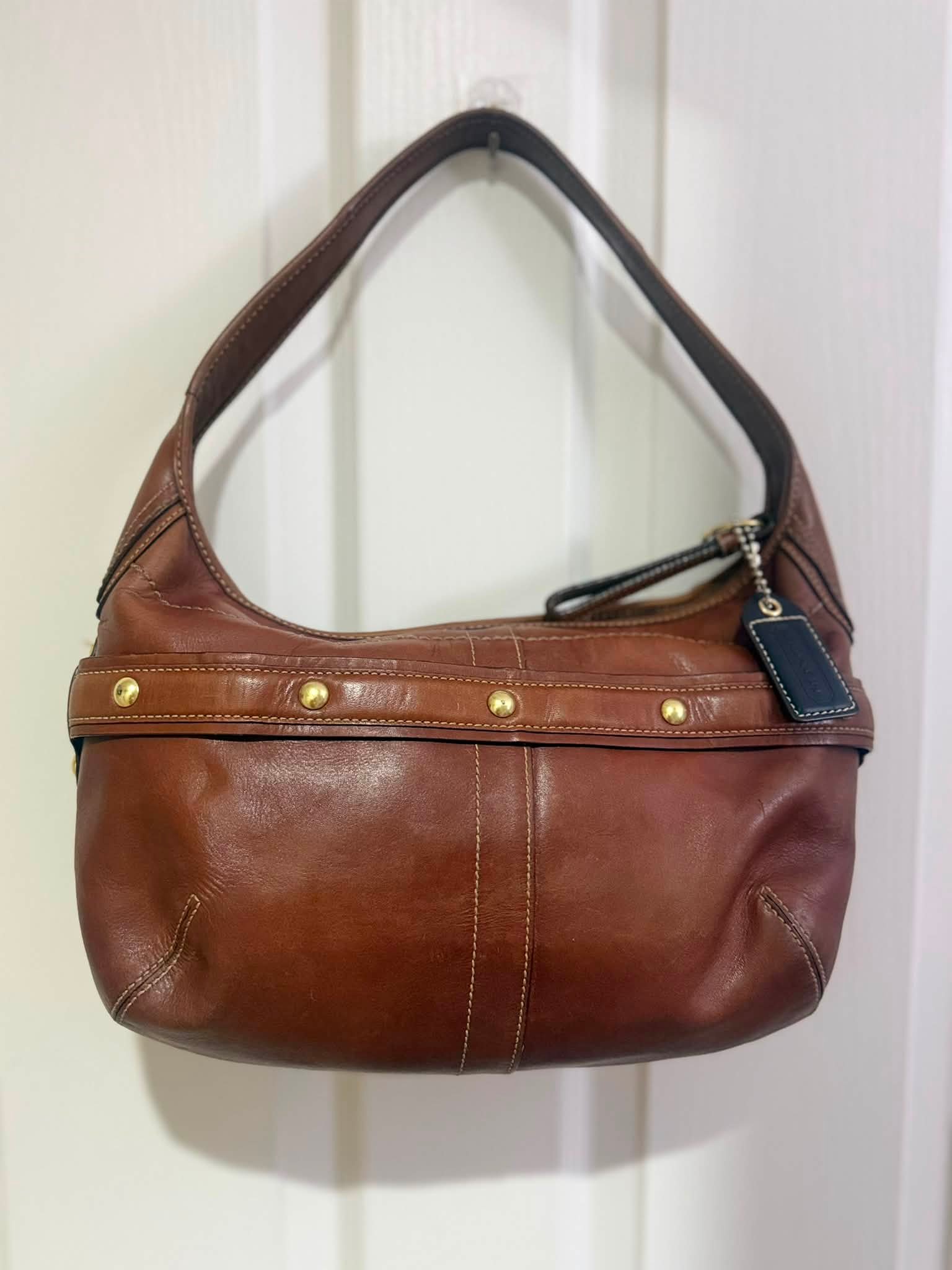 美品 COACH Brown Leather Horsebit Tote Y2K Vintage Coach 10508 