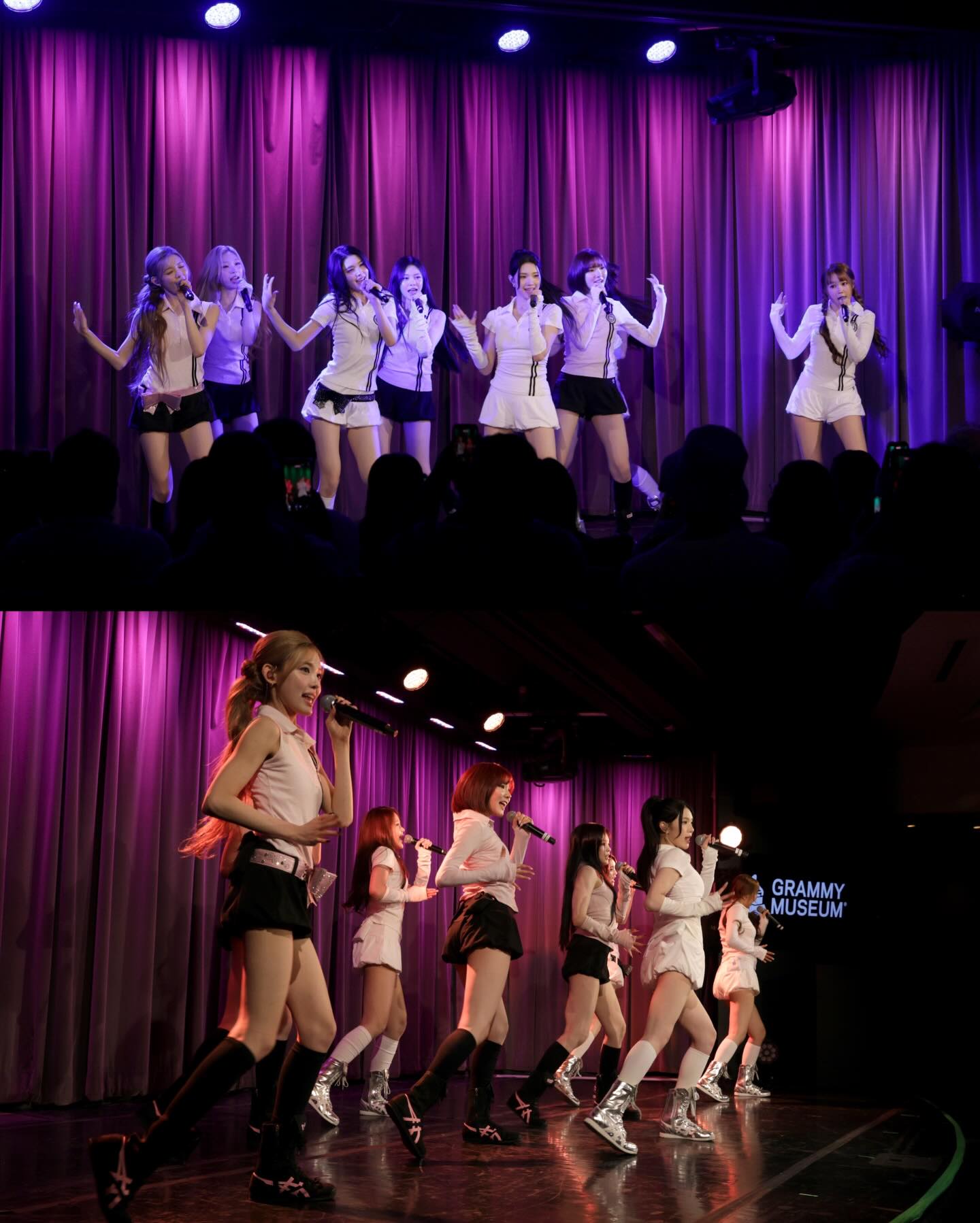 Hearts2Hearts darlings at the Grammy Museum! 🩵💖 The members of