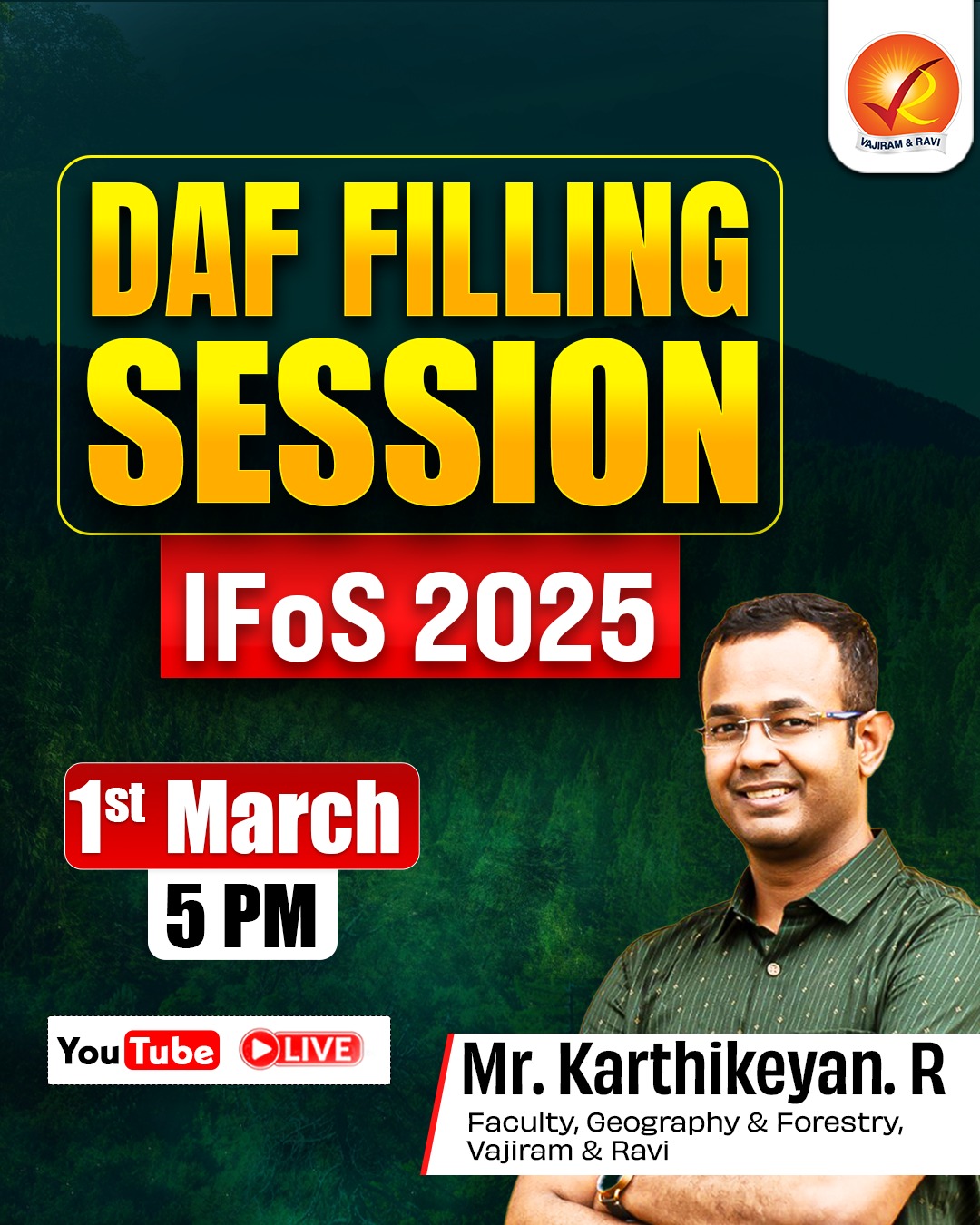 Vajiram & Ravi - 📢 DAF Filling Session | IFoS 2025 🌿... | Facebook