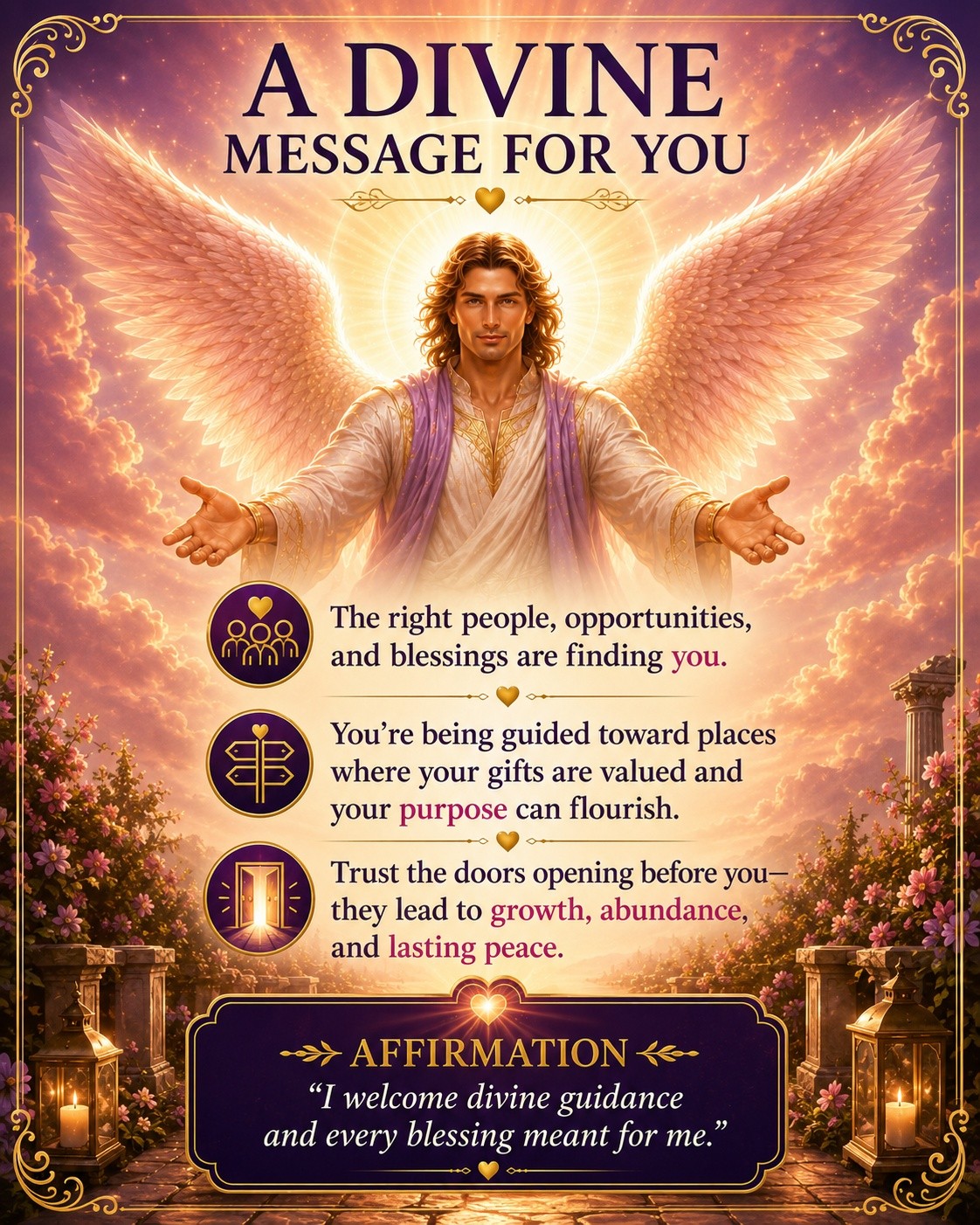 Divine guidance will surely pave a beautiful path for you