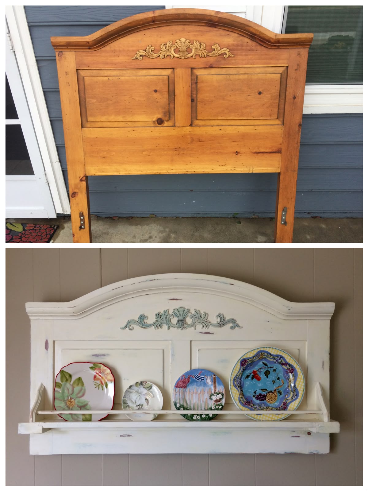 HK Crafts - Headboard Plate Rack 🍽️🪚 Repurpose an old... | Facebook