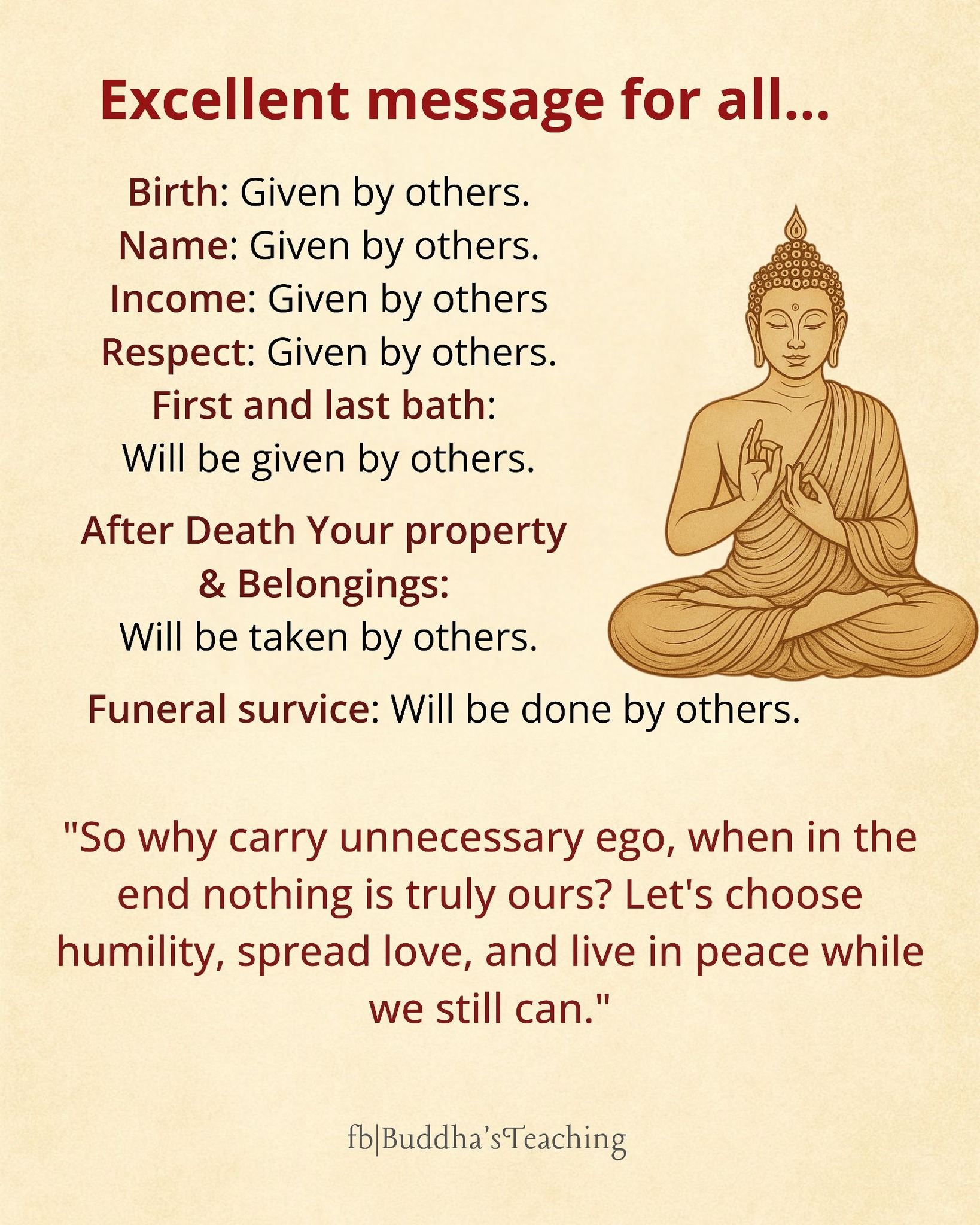 Read this slowly… it may awaken... - Buddha's Teaching | Facebook