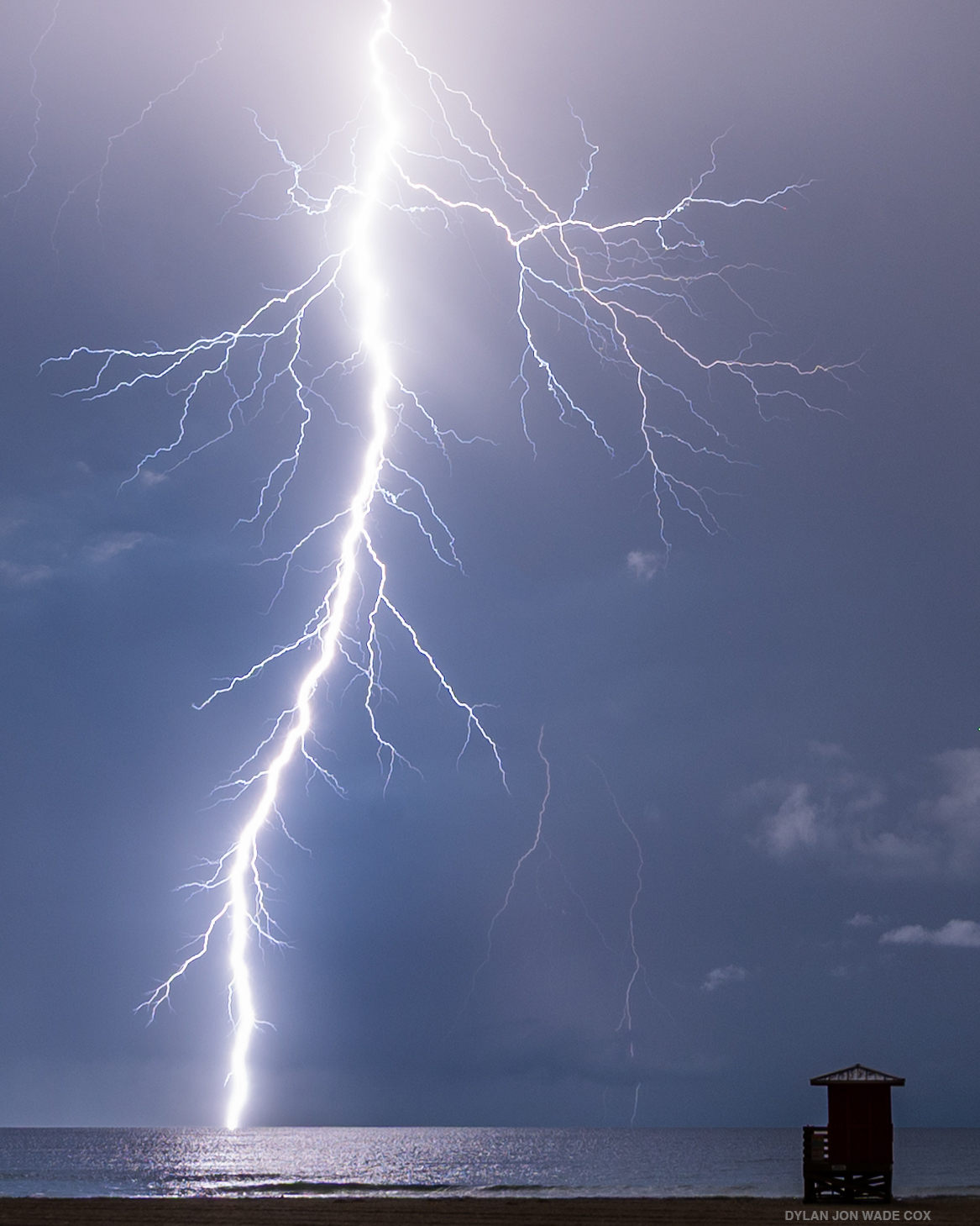 Great lightning capture at sunset this evening from Fred Howard
