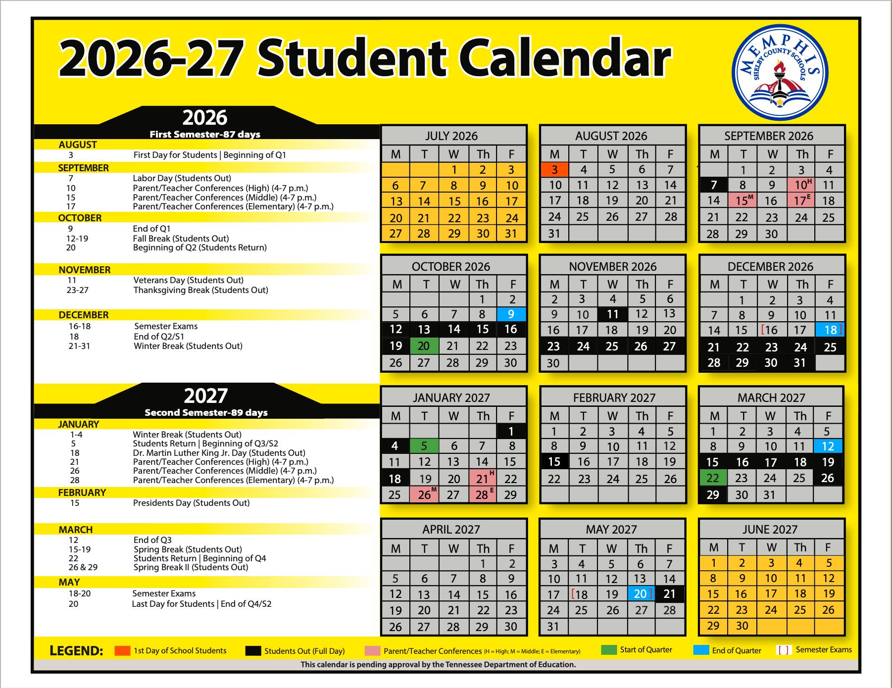 MSCS Families🚨 The 2026–27 Student Calendar is now available! The