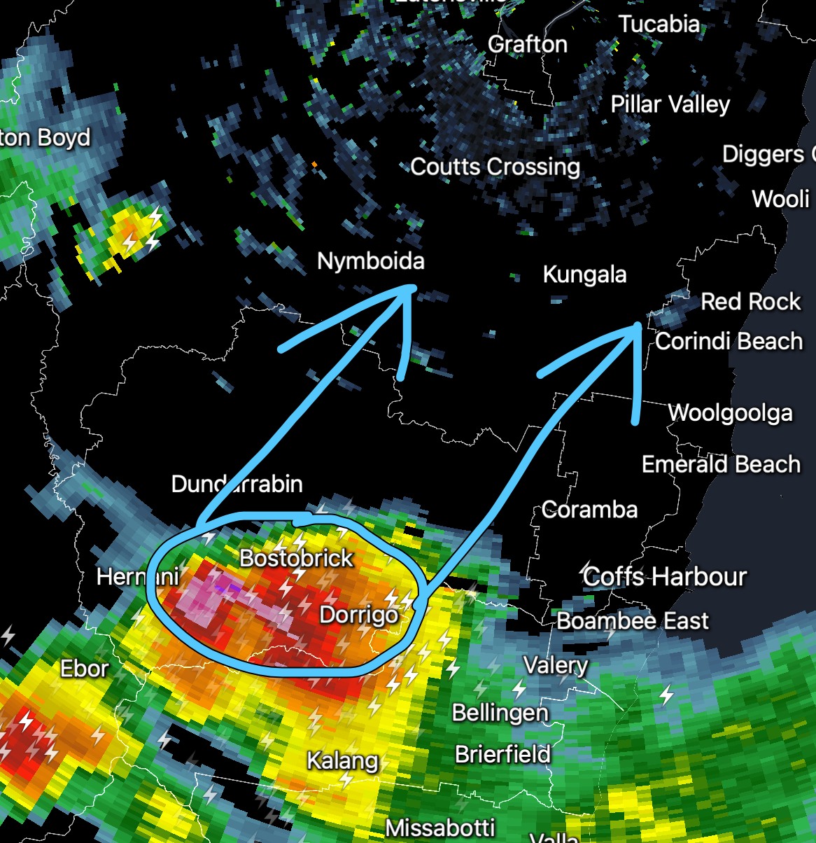Higgins - 3PM SATURDAY NENSW WARNING: A very dangerous supercell is ...