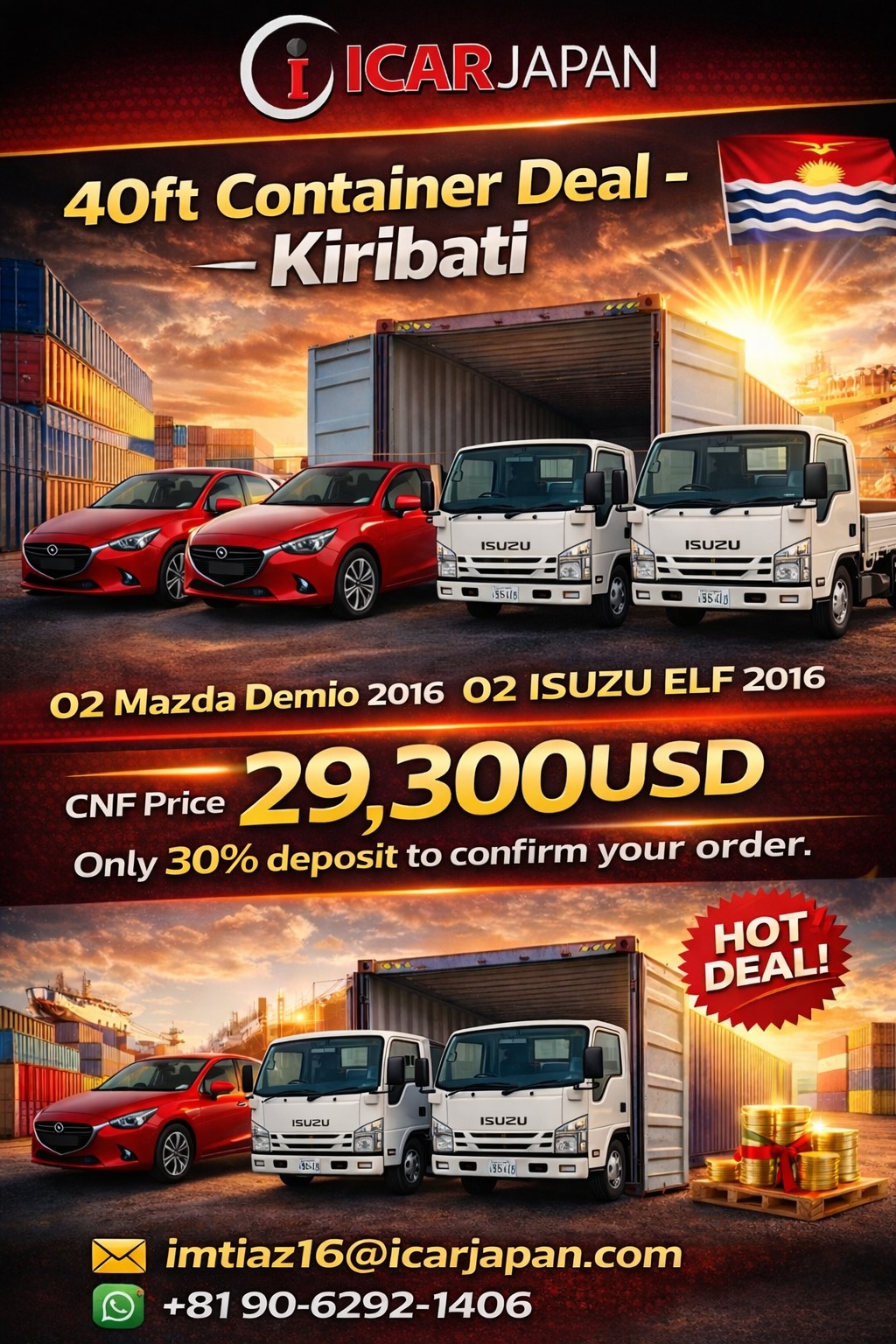 🔥 Hot Deal for Kiribati! 🇰🇮 Grab this 40ft Container Combo at