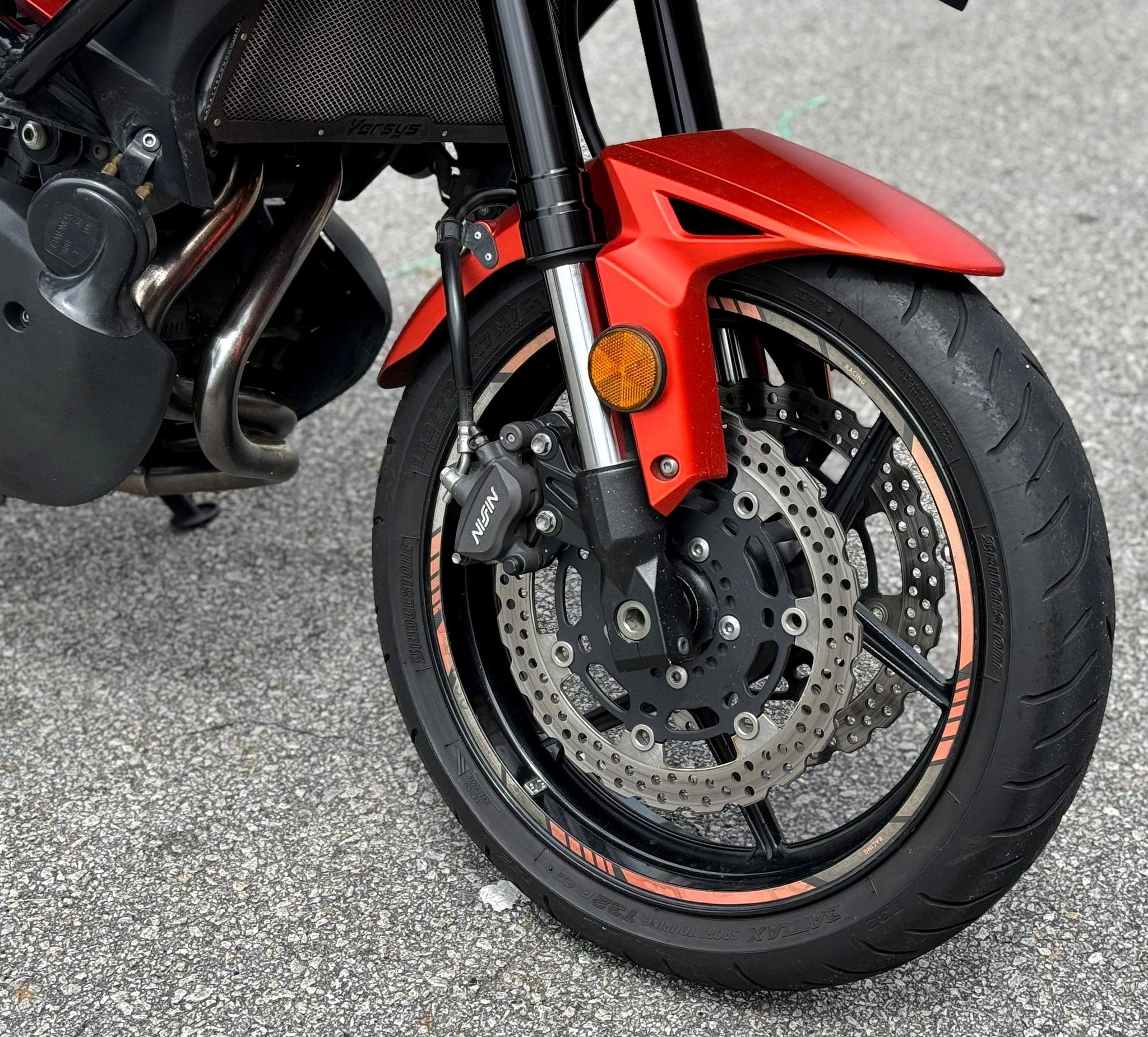 BIG CHAIN DESIGN RING -SILVER925-チェーンリング Kawasaki Versys 650 Orange v3 Tourer for sale