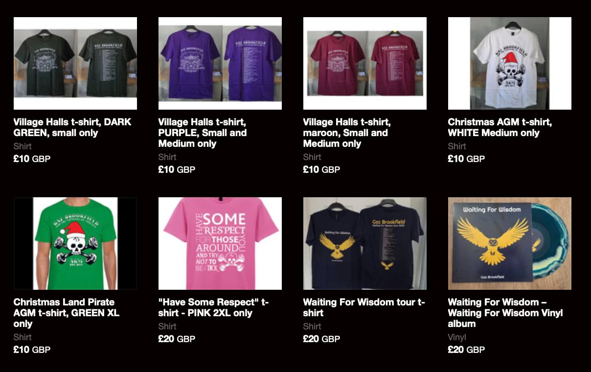 Gaz - MERCH SALE! TEES FOR A TENNER AND A FREE CD! I've found a few ...