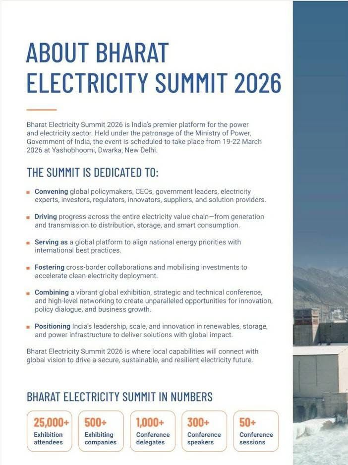 Bharat Electricity Summit 2026 Yashobhoomi, Dwarka, New Delhi 19–22 ...