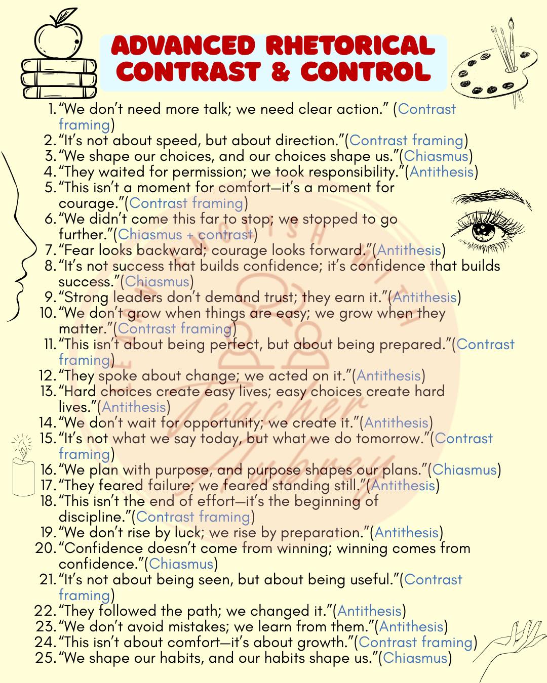 Learn - Advanced Rhetorical ️ (Contrast and Control) # ...