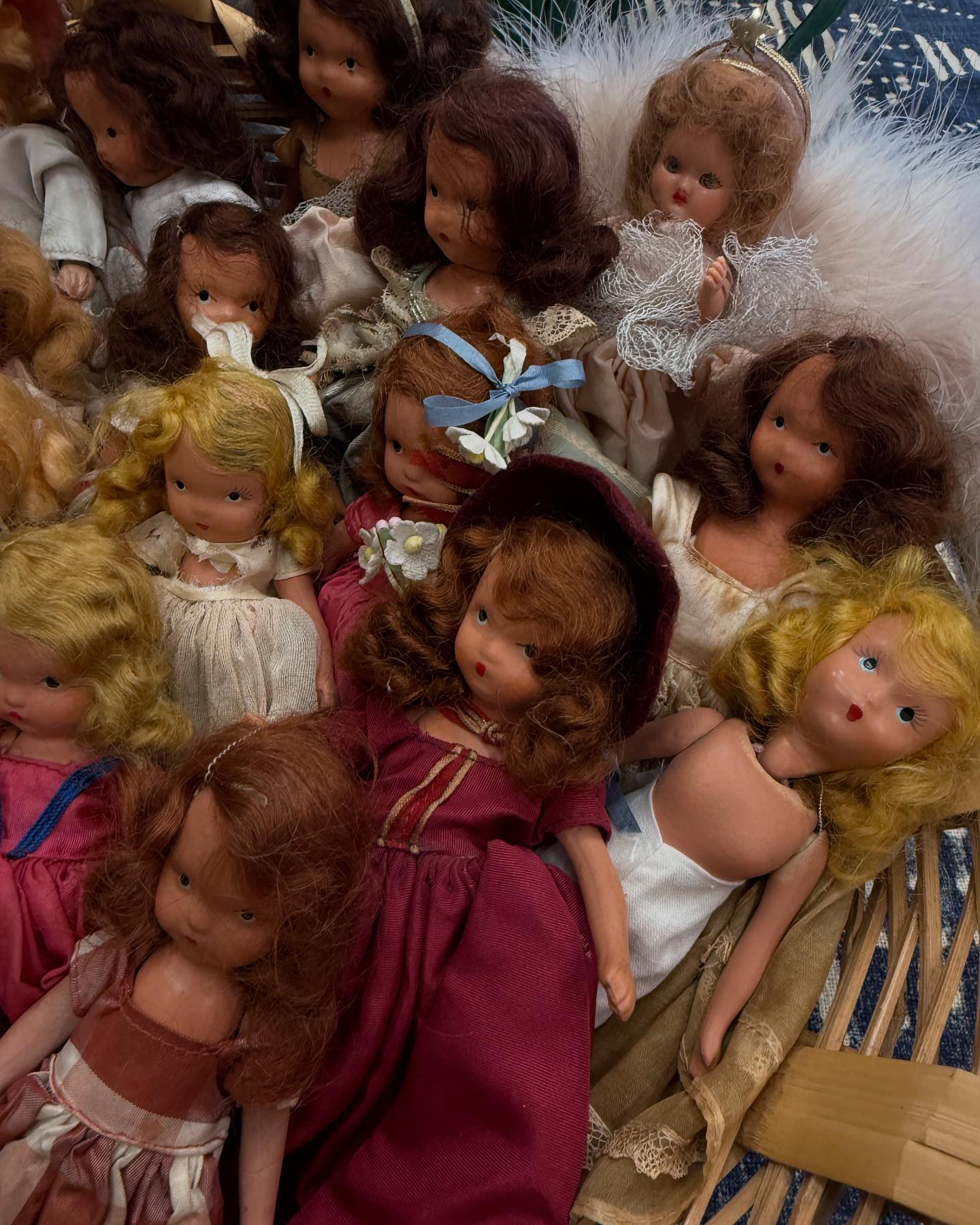 Wow! Spotted these beautiful vintage Annalee Dolls in our thrift
