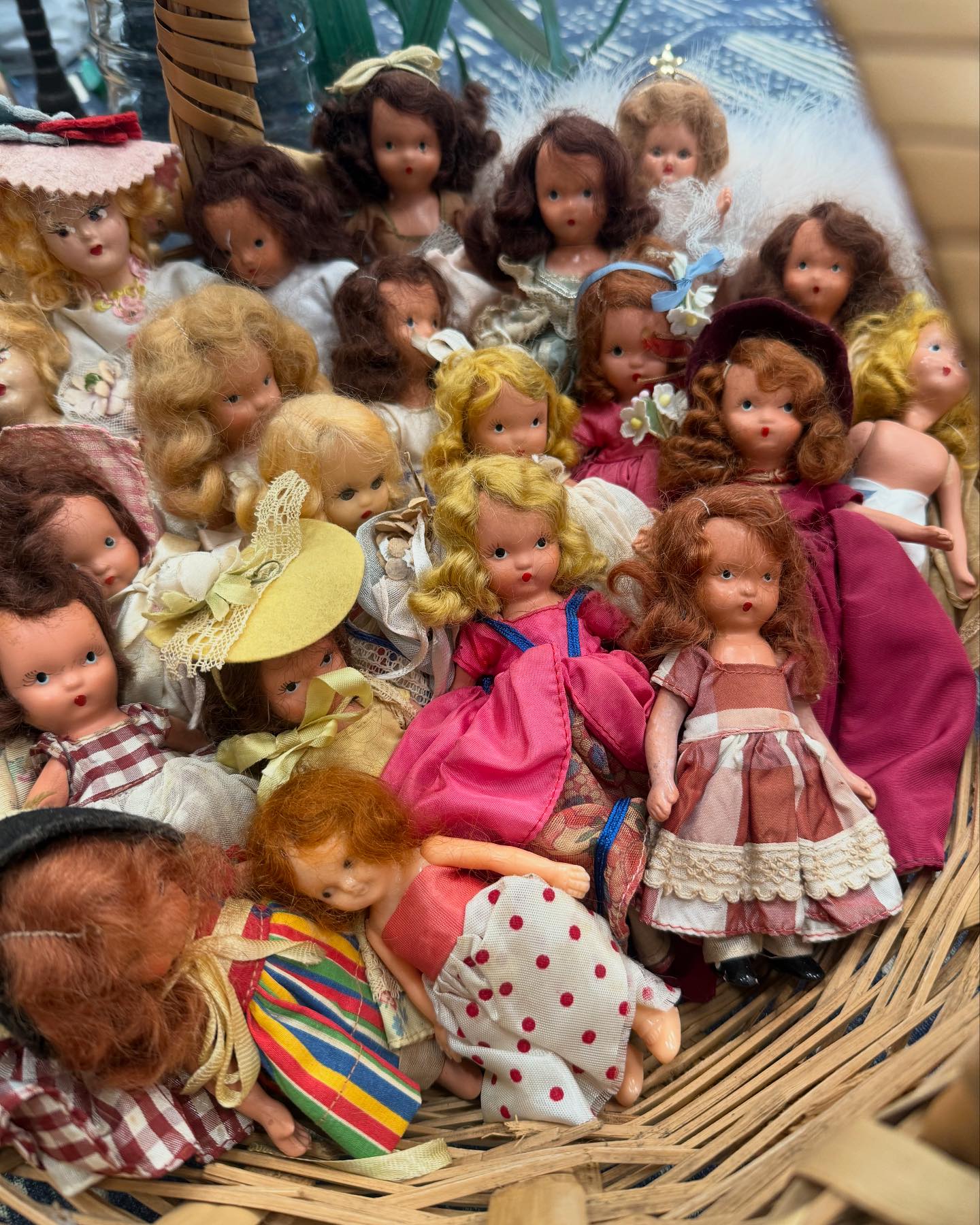 Wow! Spotted these beautiful vintage Annalee Dolls in our thrift